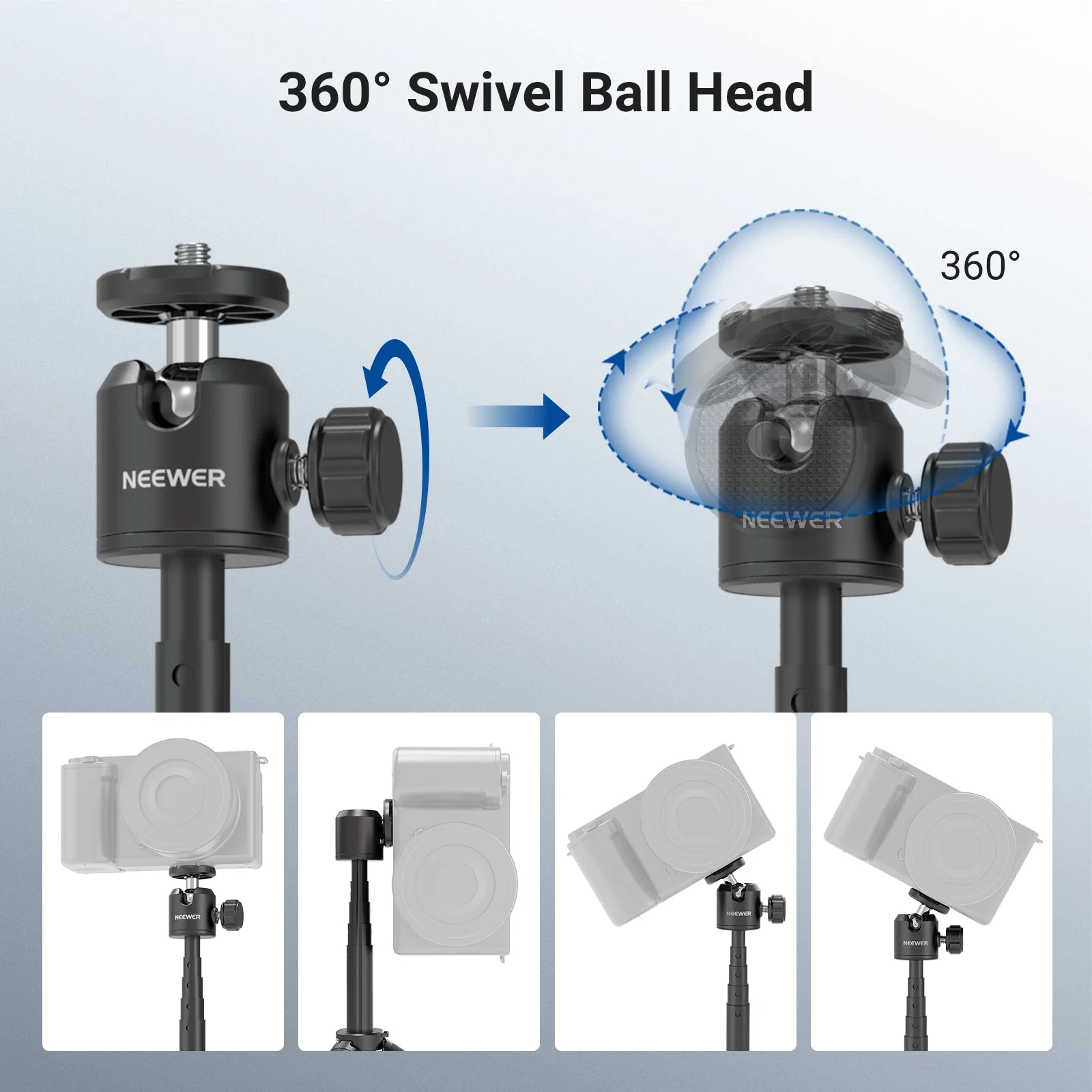 NEEWER BASICS DT001 Extendable Selfie Stick Tripod - Image 4