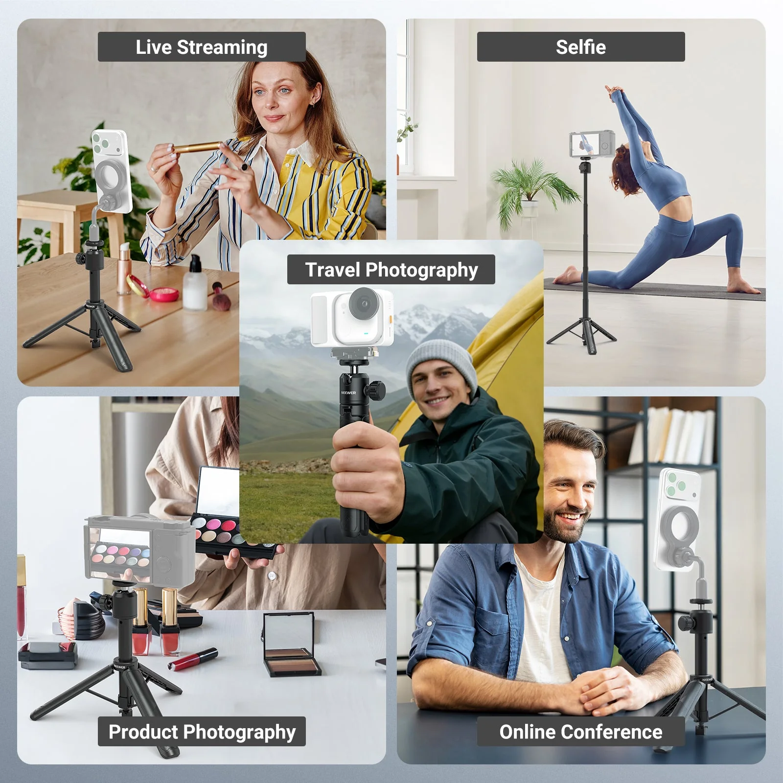 NEEWER BASICS DT001 Extendable Selfie Stick Tripod - Image 7