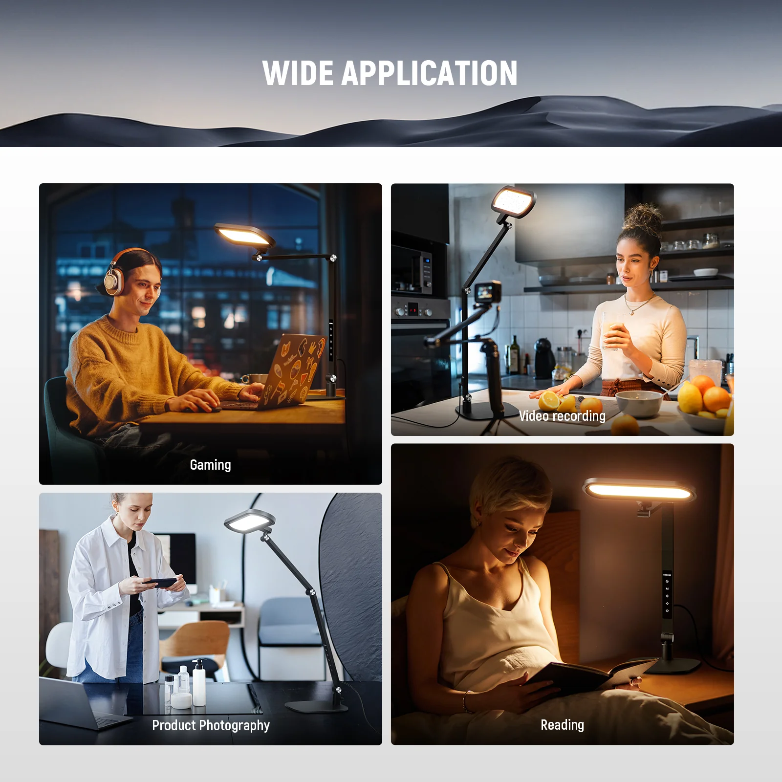 NEEWER BASICS FR16 16W LED Foldable Desk Lamp - Image 7