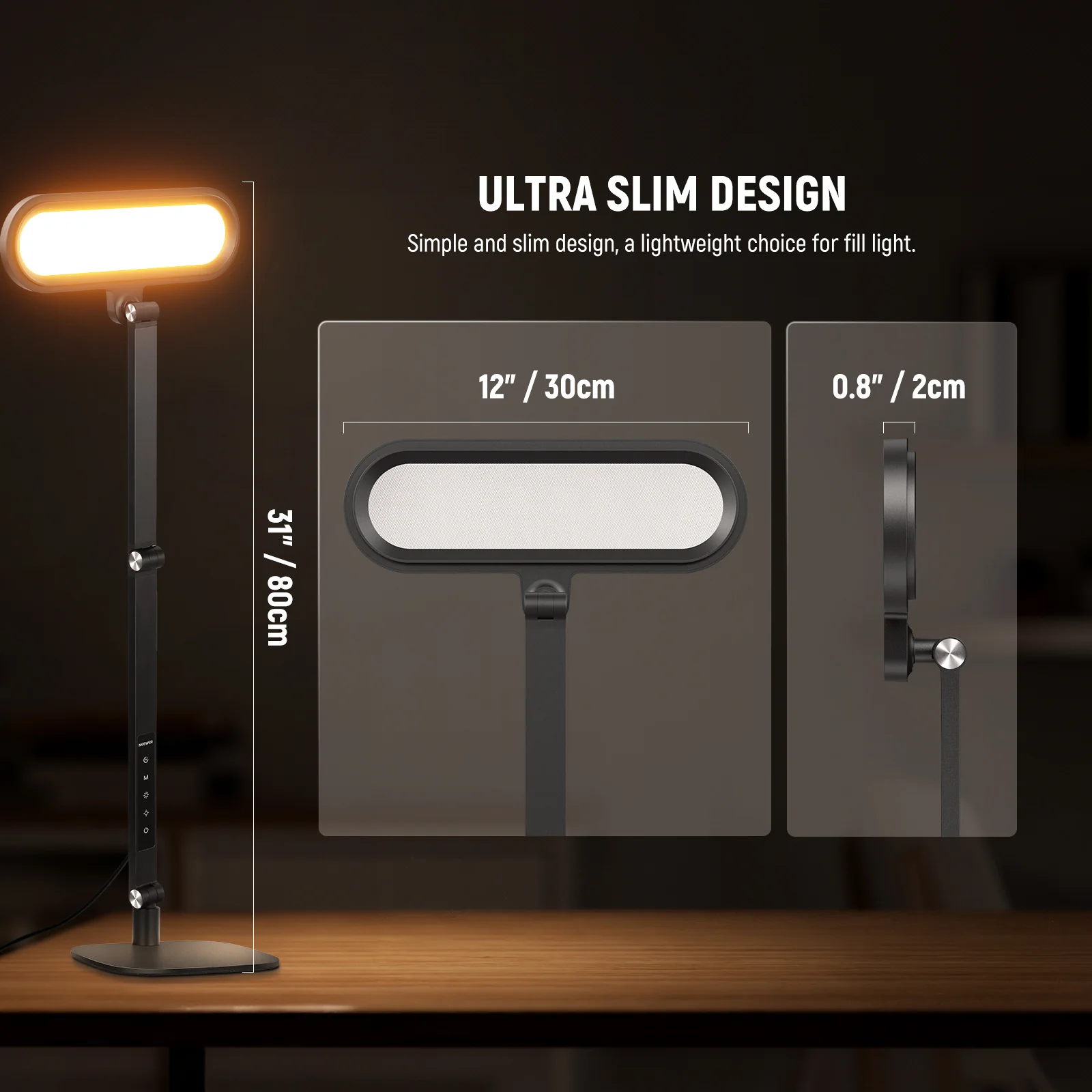 NEEWER BASICS FR16 16W LED Foldable Desk Lamp - Image 8