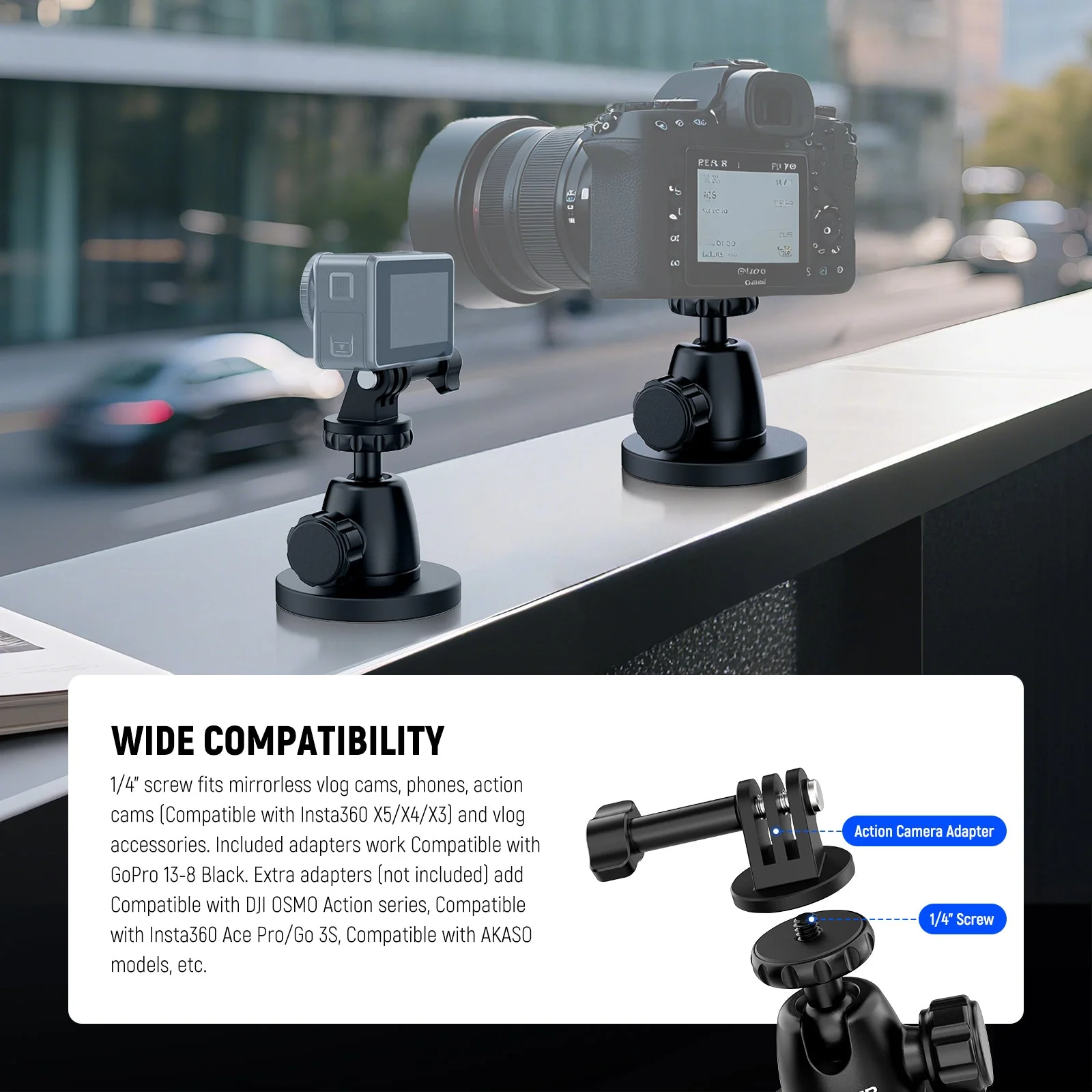 NEEWER BASICS GP-101 Magnetic Camera Mount for Action Camera - Image 3