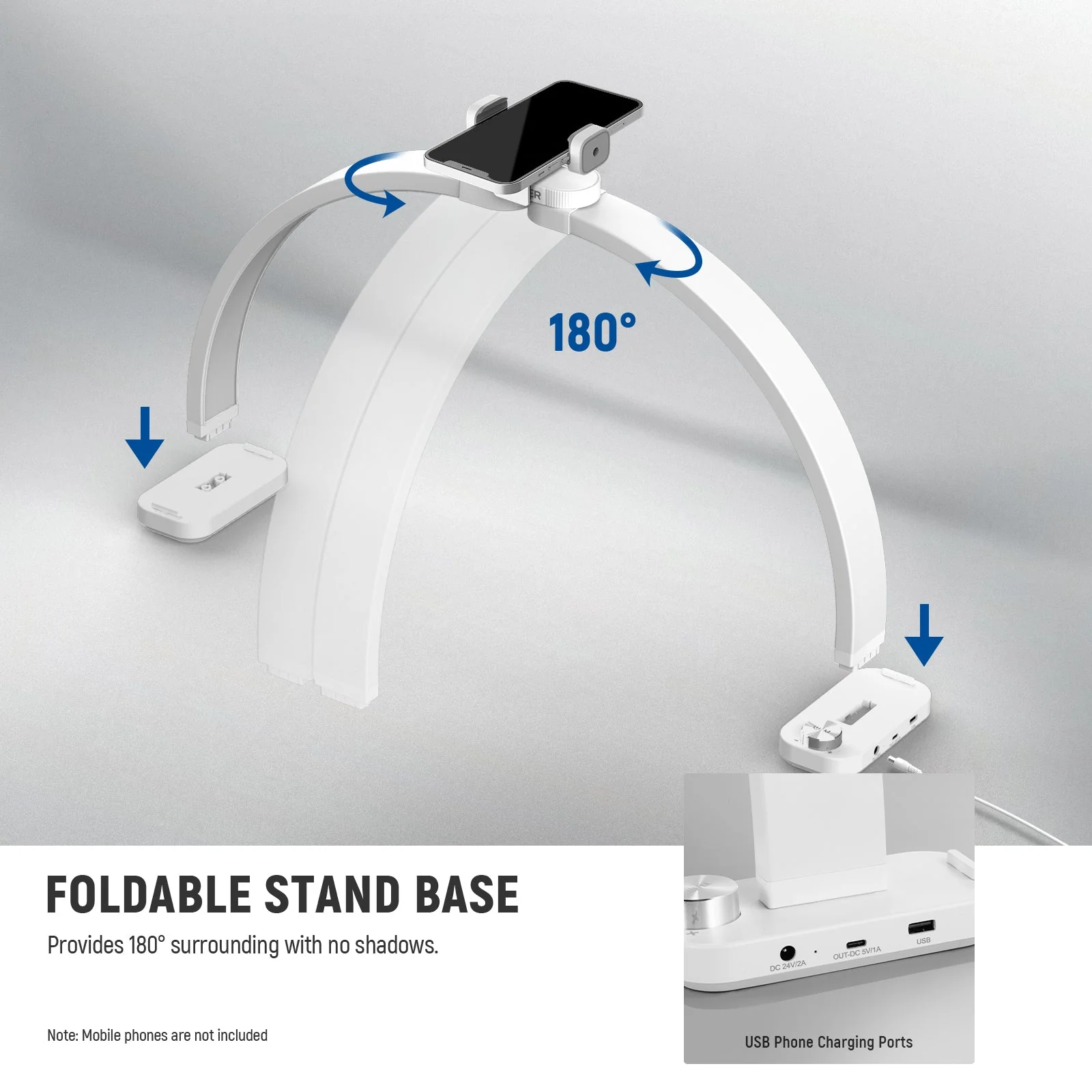 NEEWER BASICS HM01-D 29" 40W Foldable LED Nail Tech Arc Lamp - Image 5