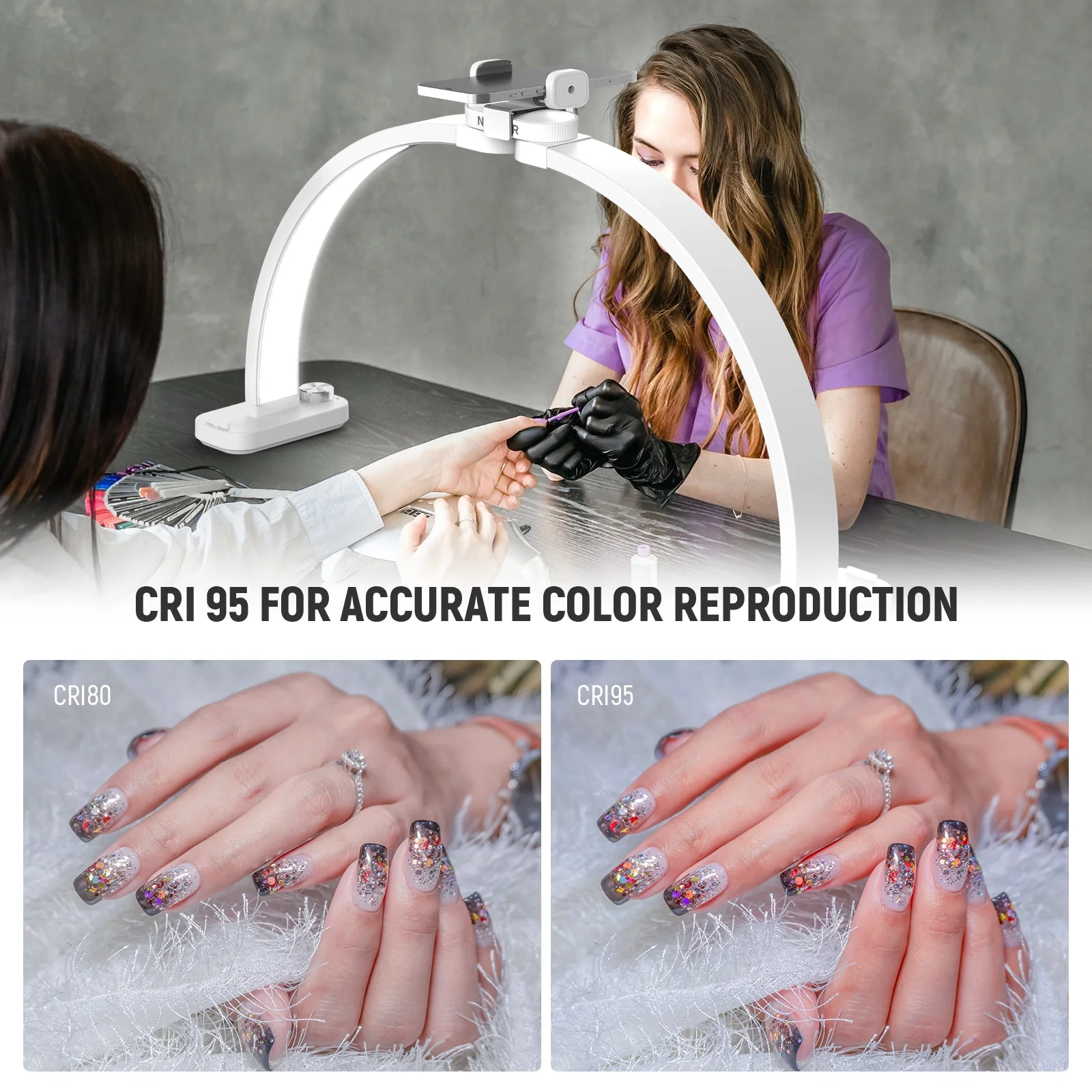 NEEWER BASICS HM01-D 29" 40W Foldable LED Nail Tech Arc Lamp - Image 6
