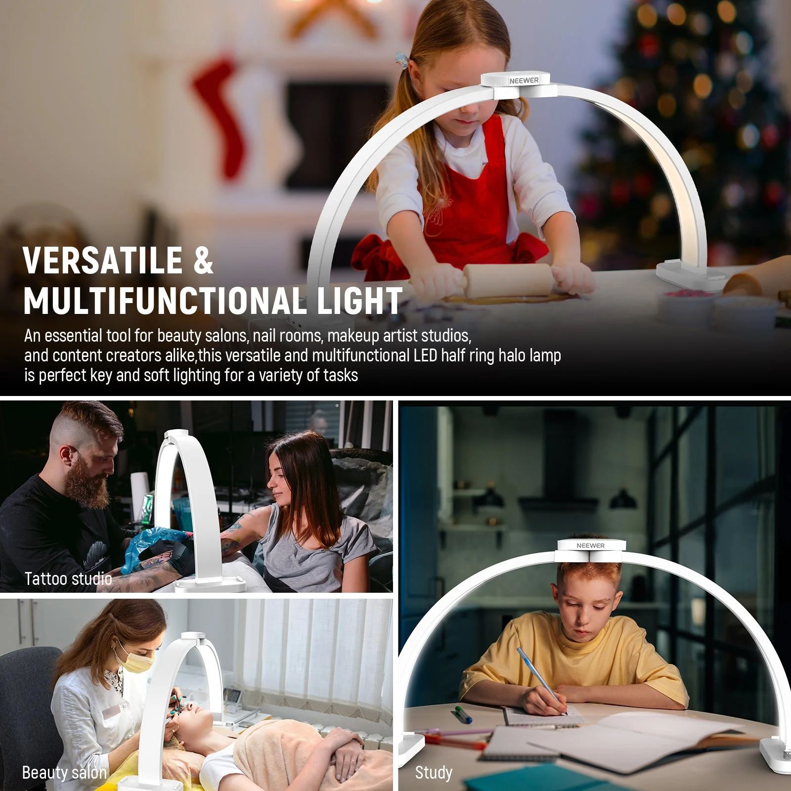 NEEWER BASICS HM01-D 29" 40W Foldable LED Nail Tech Arc Lamp - Image 7