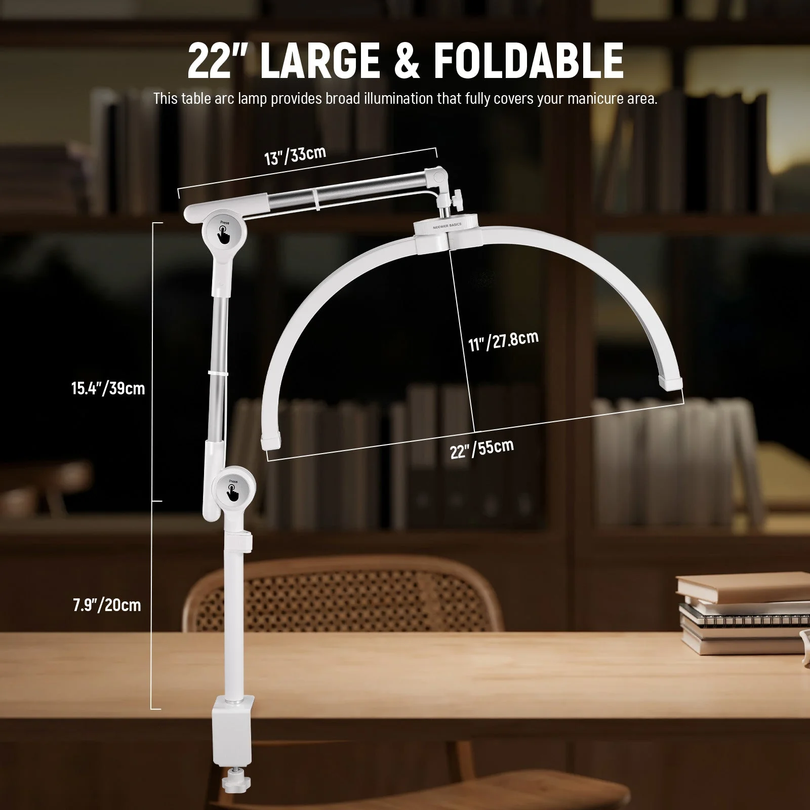 NEEWER BASICS HM03-D 22" 30W  LED Folding Arc Lash Lamp - Image 5
