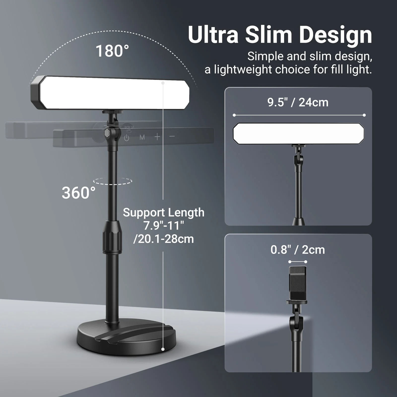 NEEWER BASICS L10 2 Pack Bi-Color Desk Light Kit - Image 8
