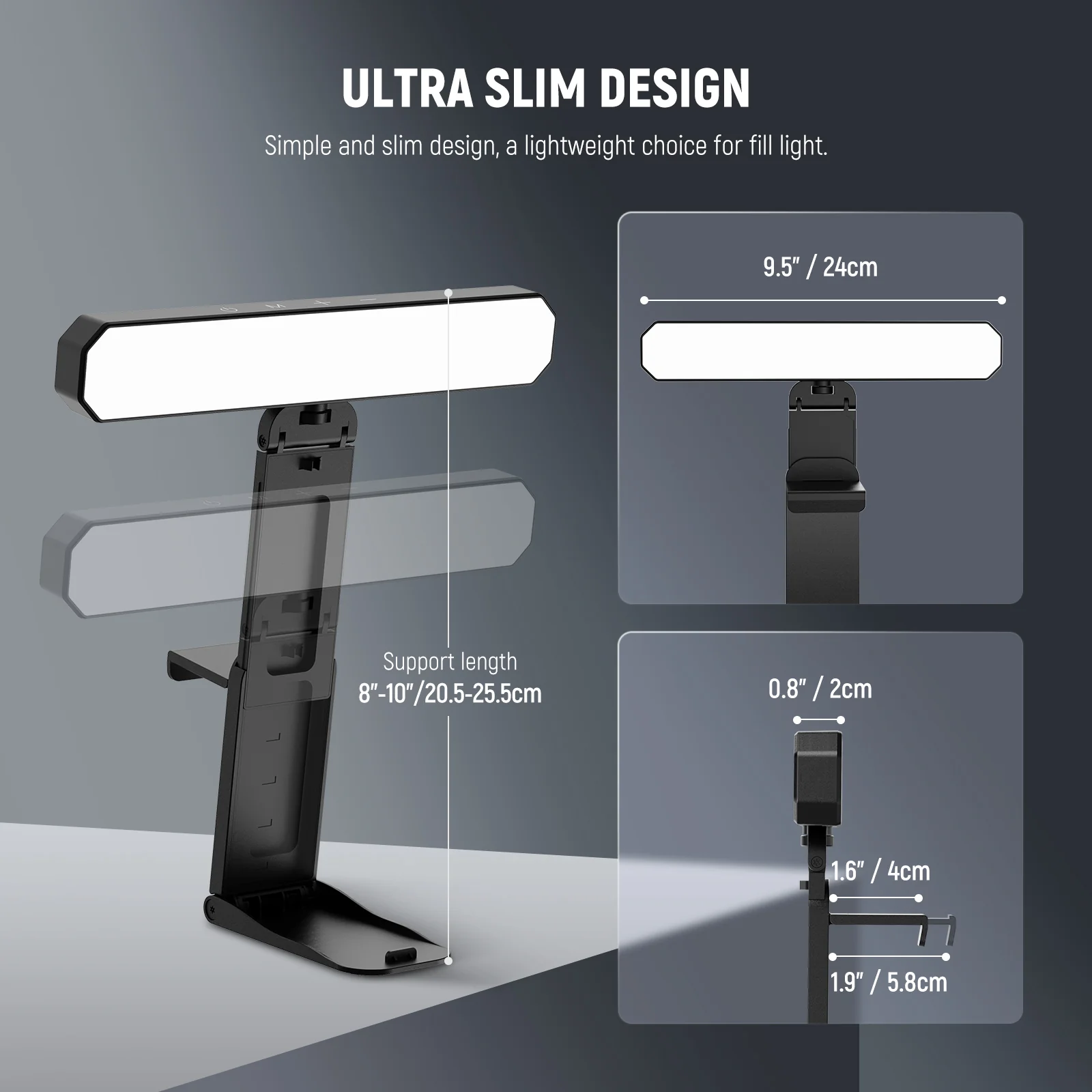 NEEWER BASICS L10 Bi-Color Dual Monitor Light Bar with Stands - Image 15