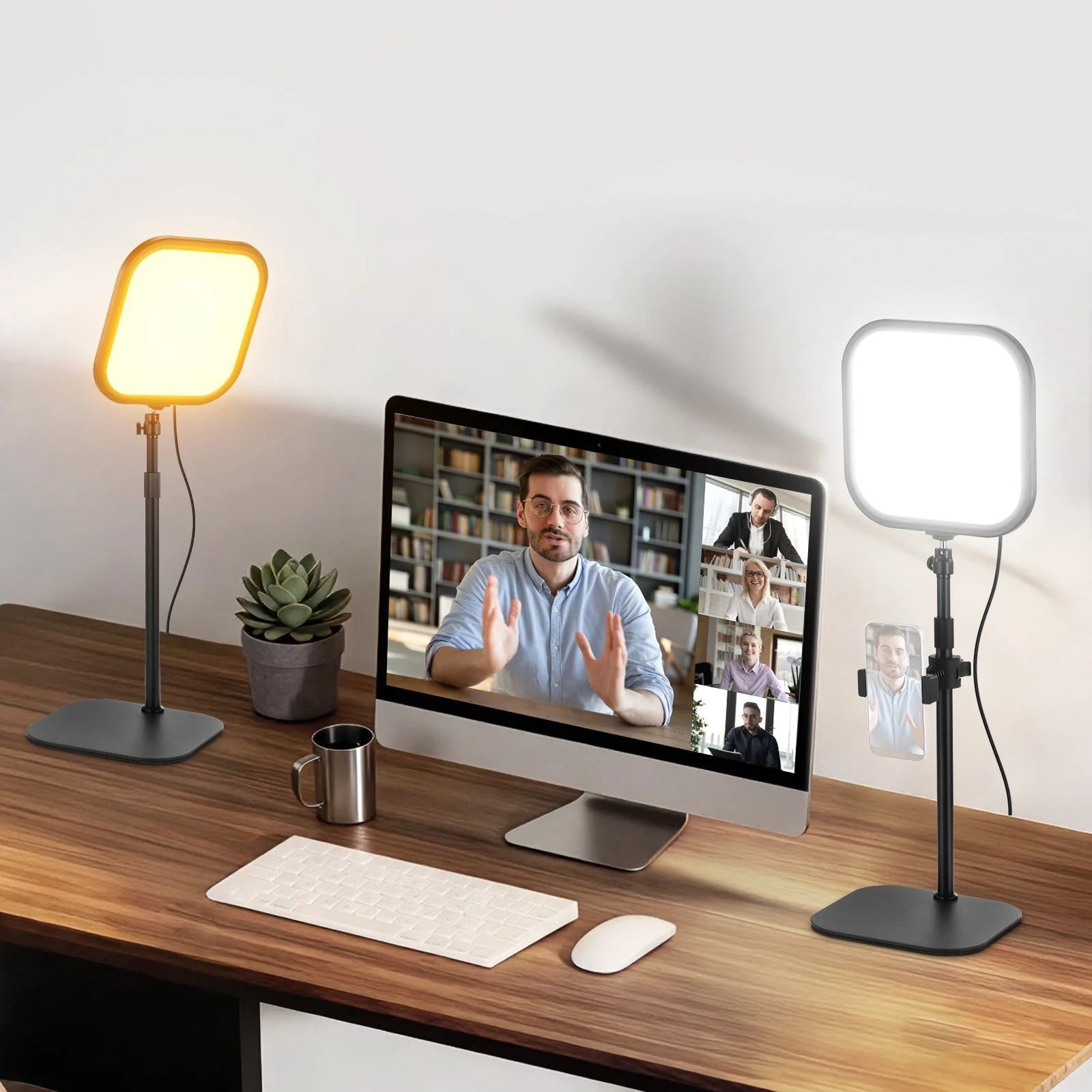 NEEWER BASICS L220 15W 10.8" Bi-Color Video Conference Light Kit - Image 12