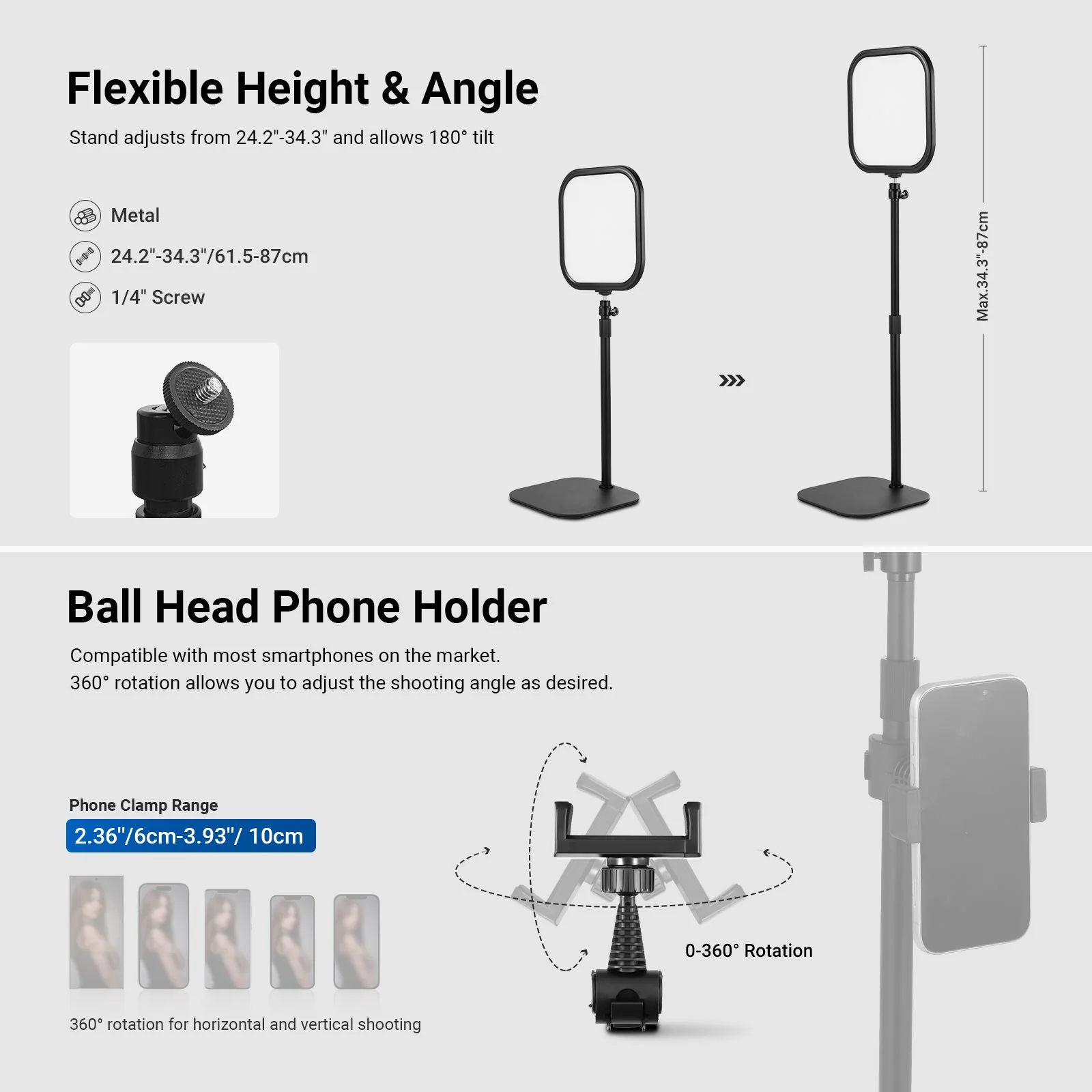 NEEWER BASICS L220 15W 10.8" Bi-Color Video Conference Light Kit - Image 6