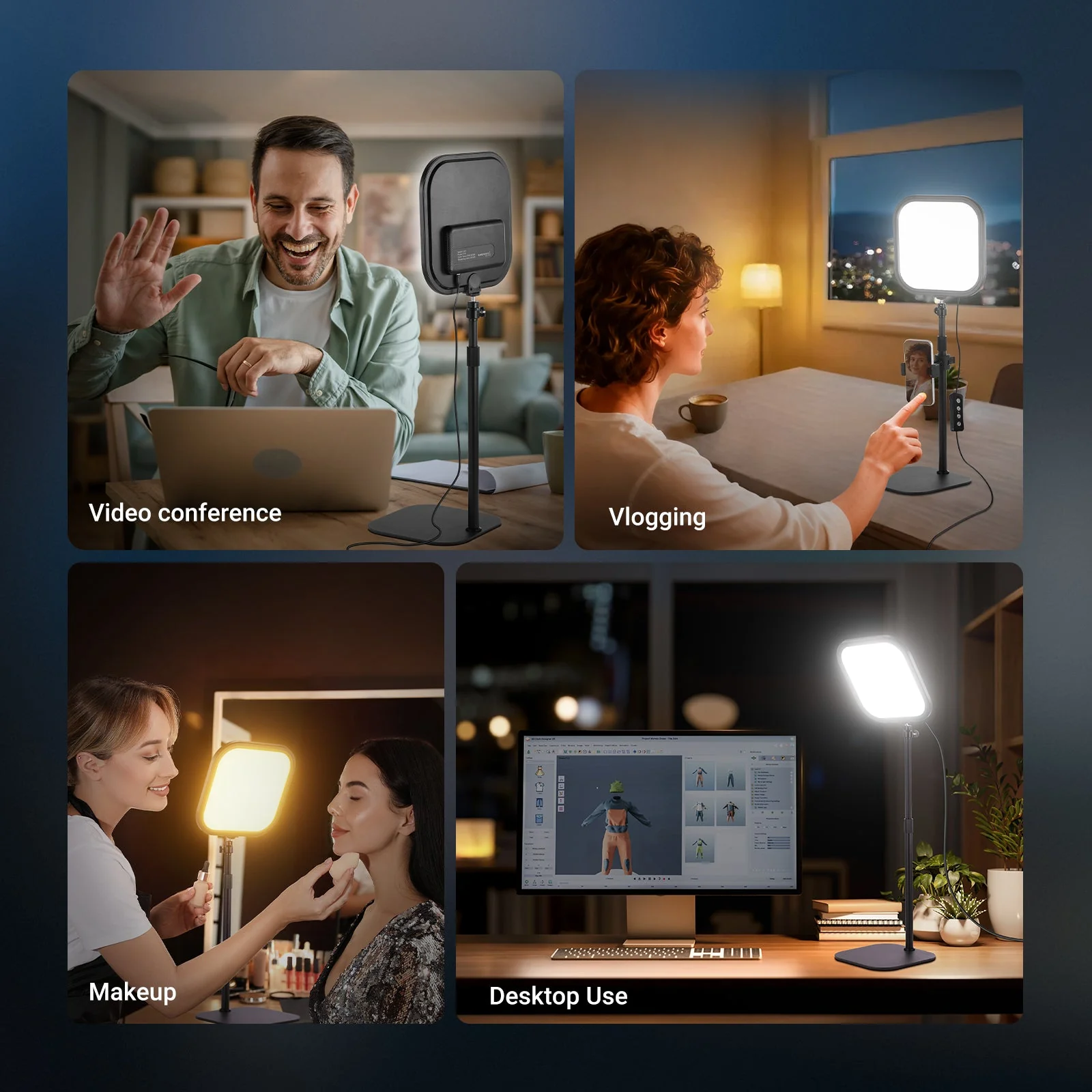 NEEWER BASICS L220 15W 10.8" Bi-Color Video Conference Light Kit - Image 8