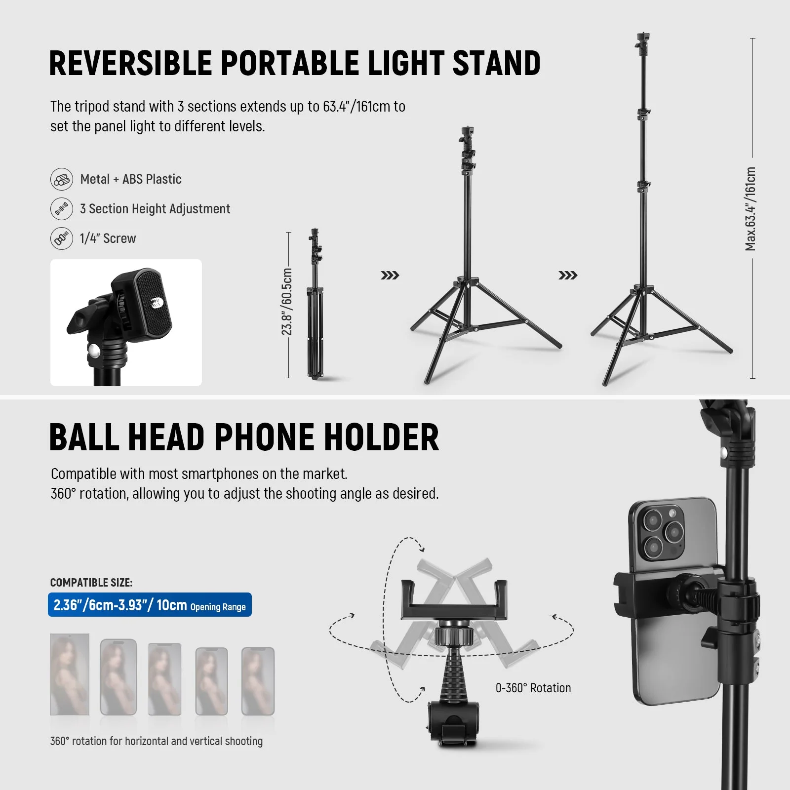 NEEWER BASICS L220 15W 10.8" LED Video Panel Light Kit - Image 12
