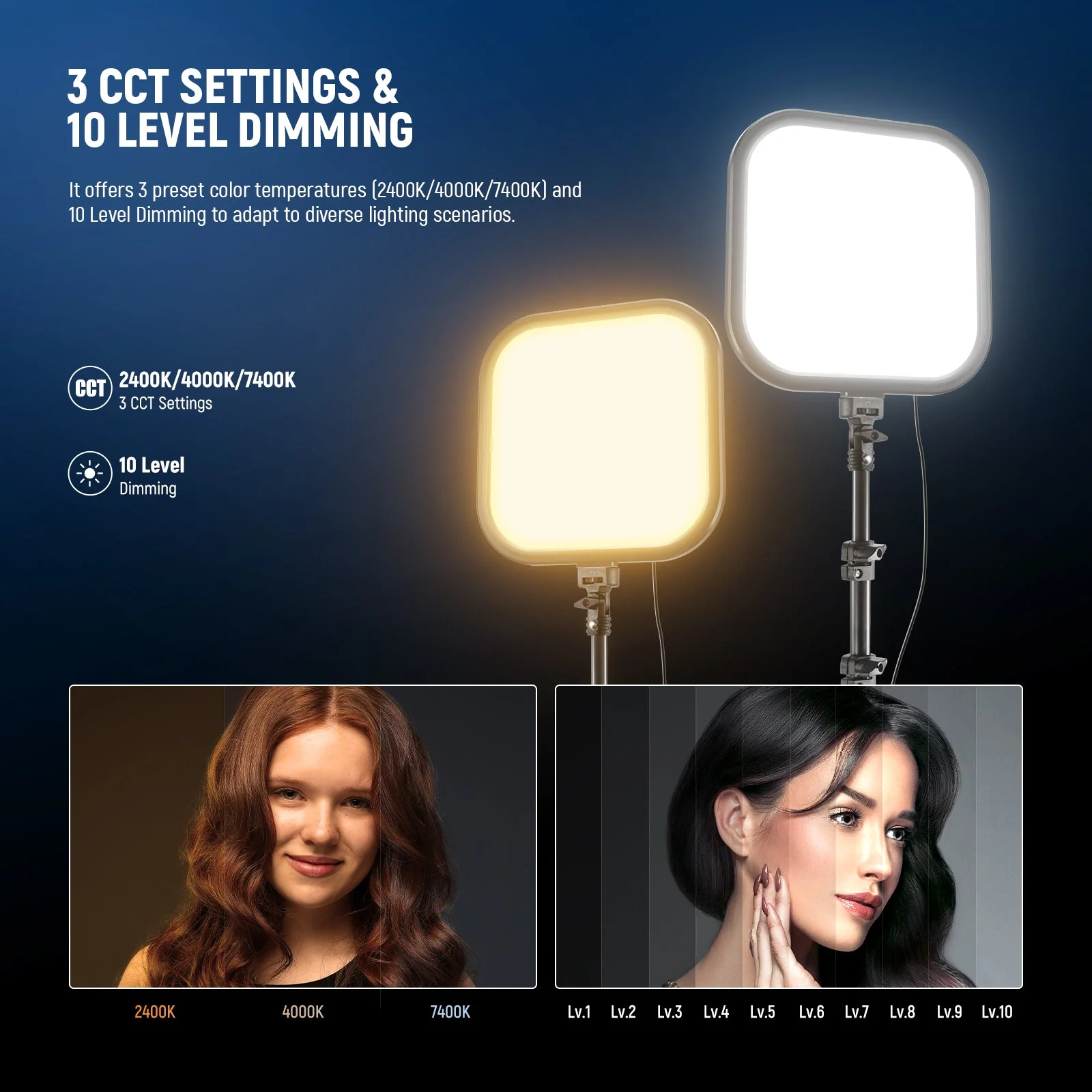NEEWER BASICS L220 15W 10.8" LED Video Panel Light Kit - Image 13