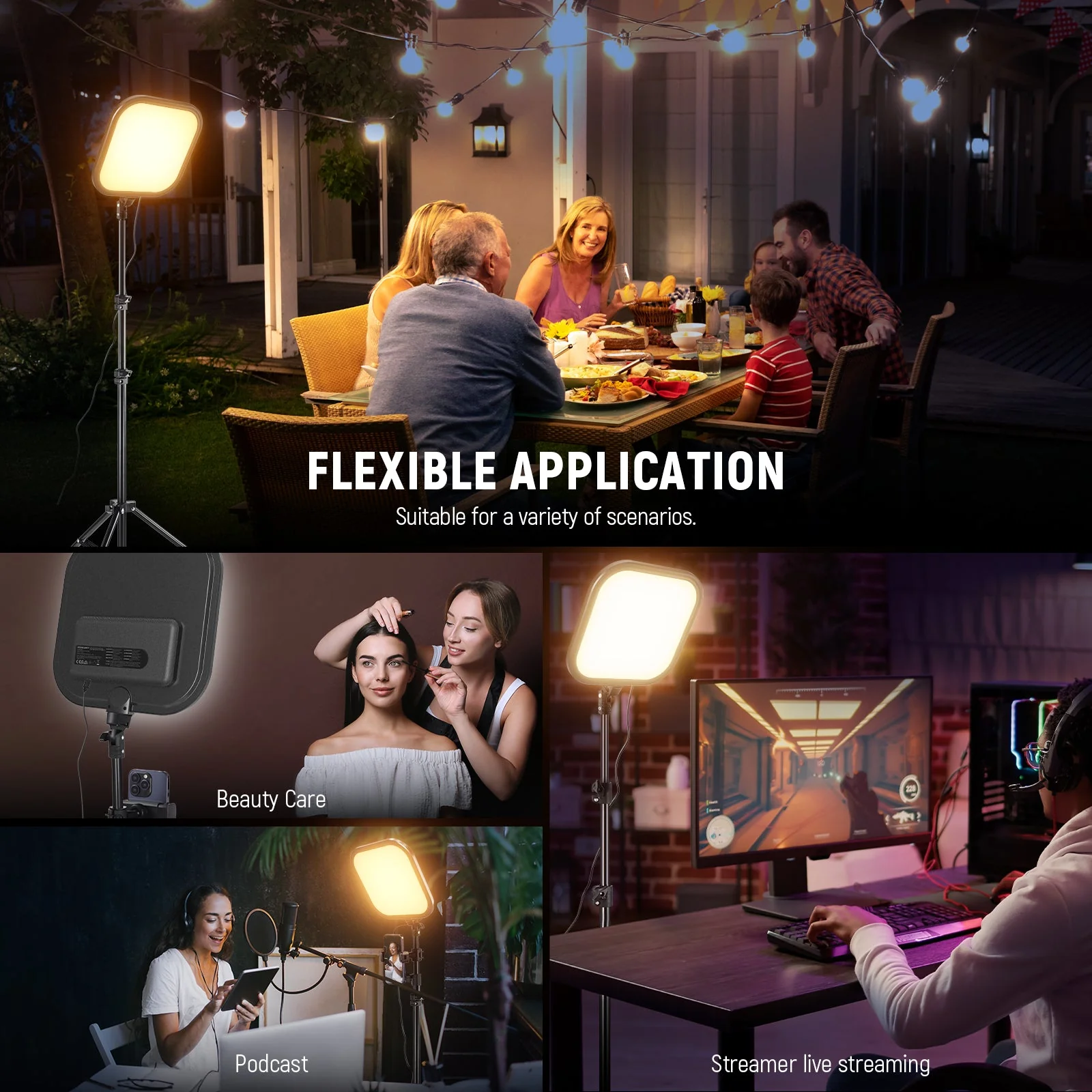NEEWER BASICS L220 15W 10.8" LED Video Panel Light Kit - Image 6