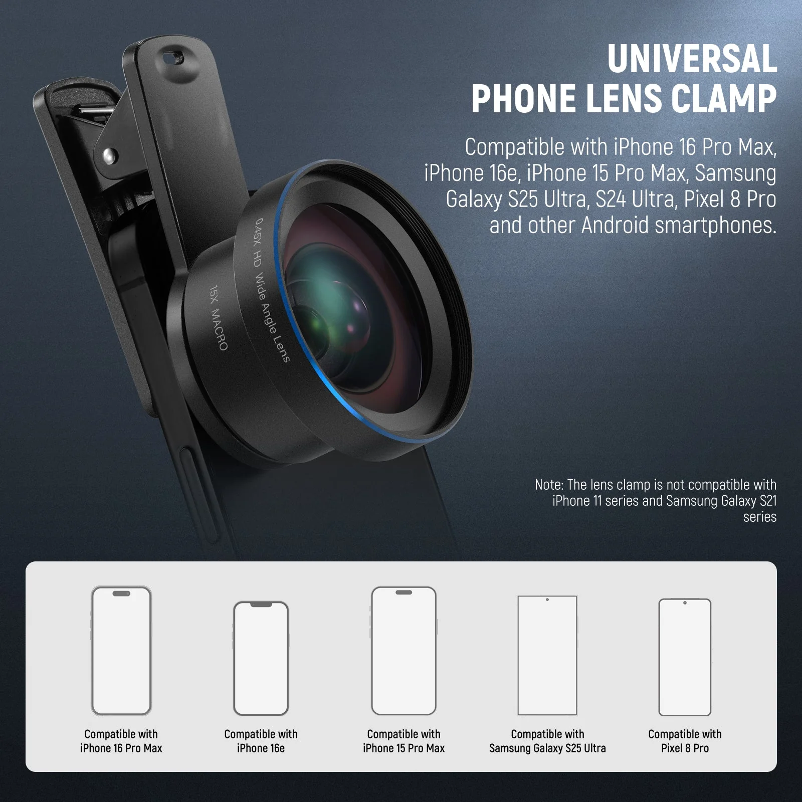 NEEWER BASICS LS-67 2-In-1 0.45x Wide Angle + 15x Macro Phone Lens Kit - Image 6