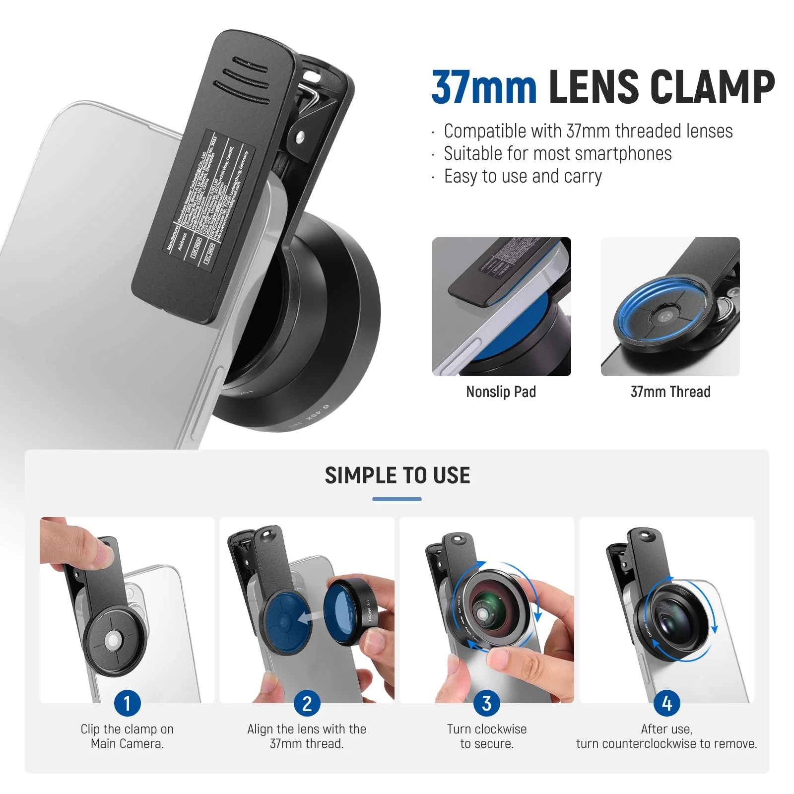 NEEWER BASICS LS-67 2-In-1 0.45x Wide Angle + 15x Macro Phone Lens Kit - Image 7