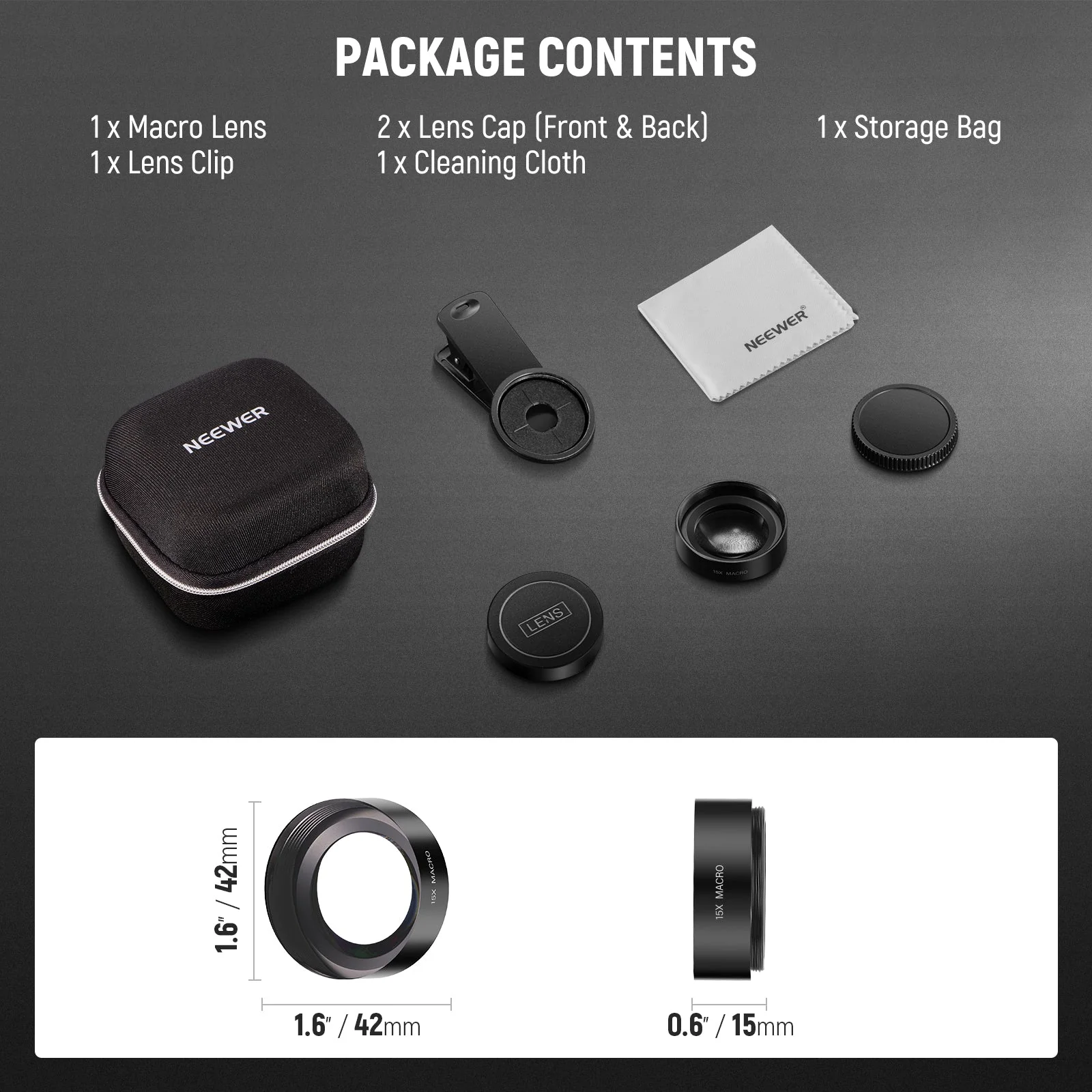 NEEWER BASICS LS-69 15x Macro Phone Lens Kit - Image 7