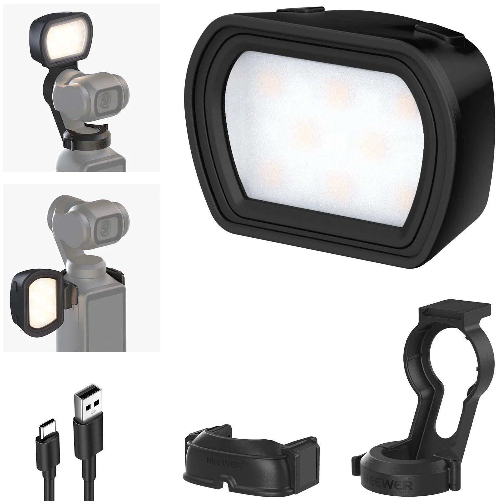 NEEWER BASICS M21 Magnetic Auxiliary Fill Light For DJI Osmo Pocket 3 - Image 10