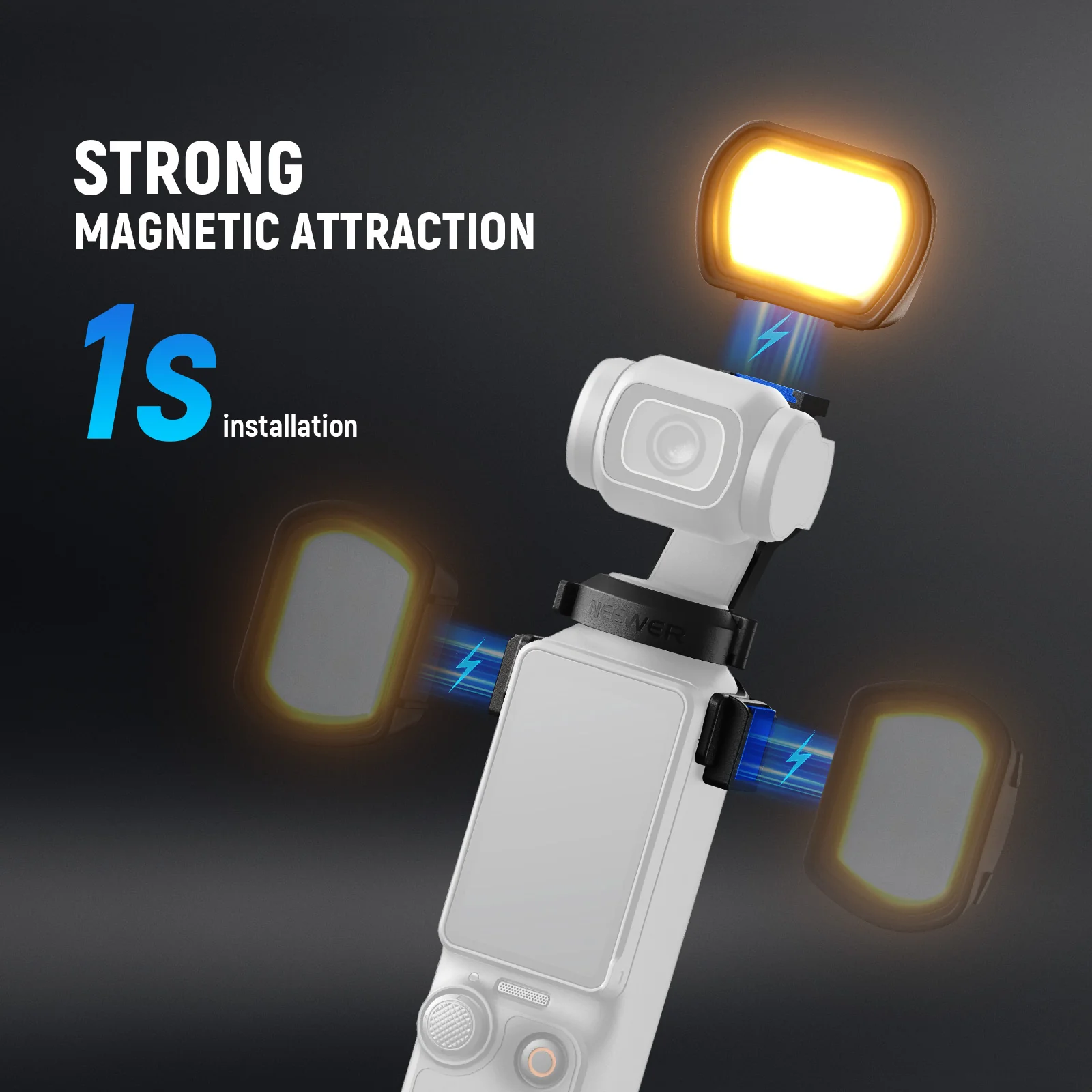 NEEWER BASICS M21 Magnetic Auxiliary Fill Light For DJI Osmo Pocket 3 - Image 13