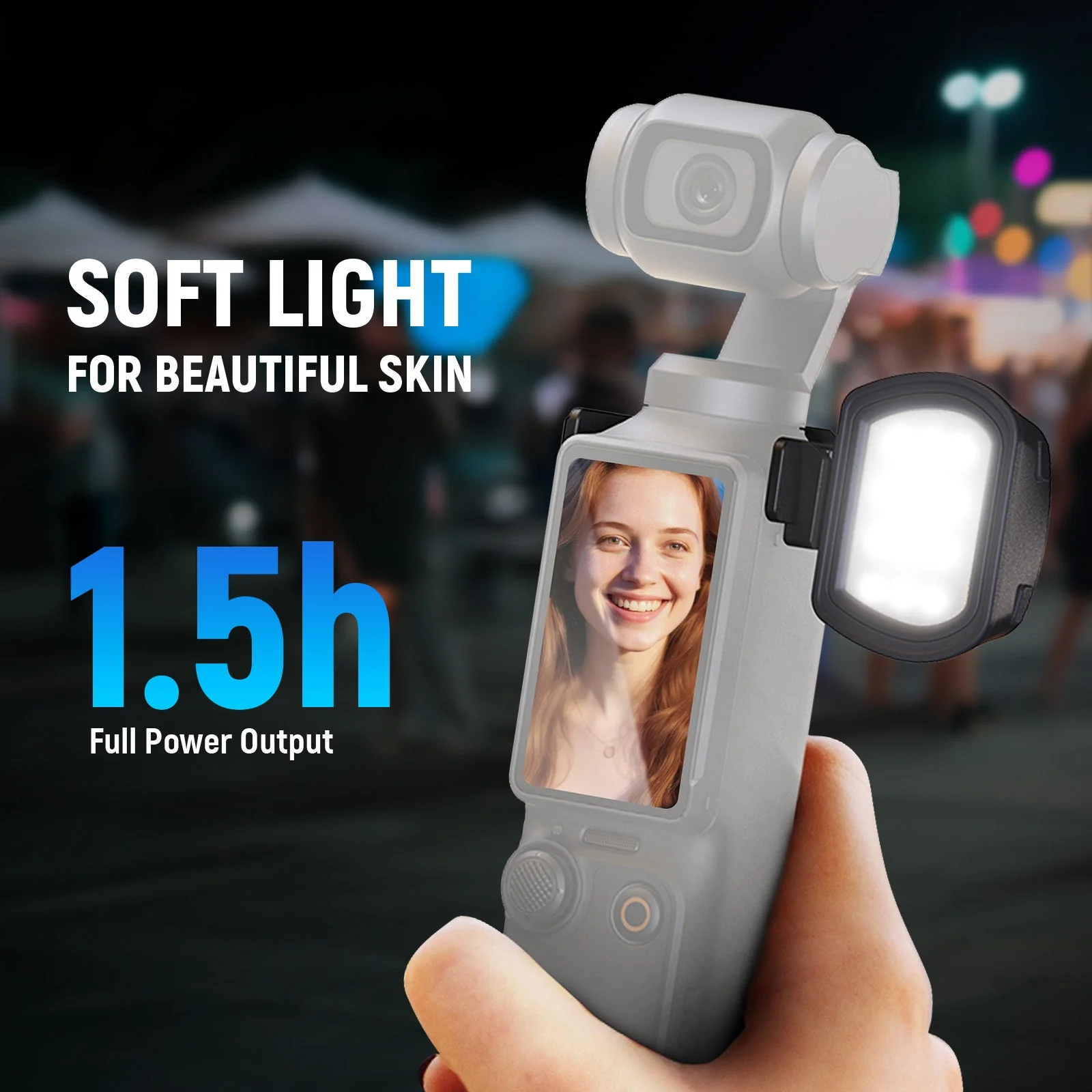 NEEWER BASICS M21C Magnetic RGB Fill Light For DJI OSMO Pocket 3 - Image 4