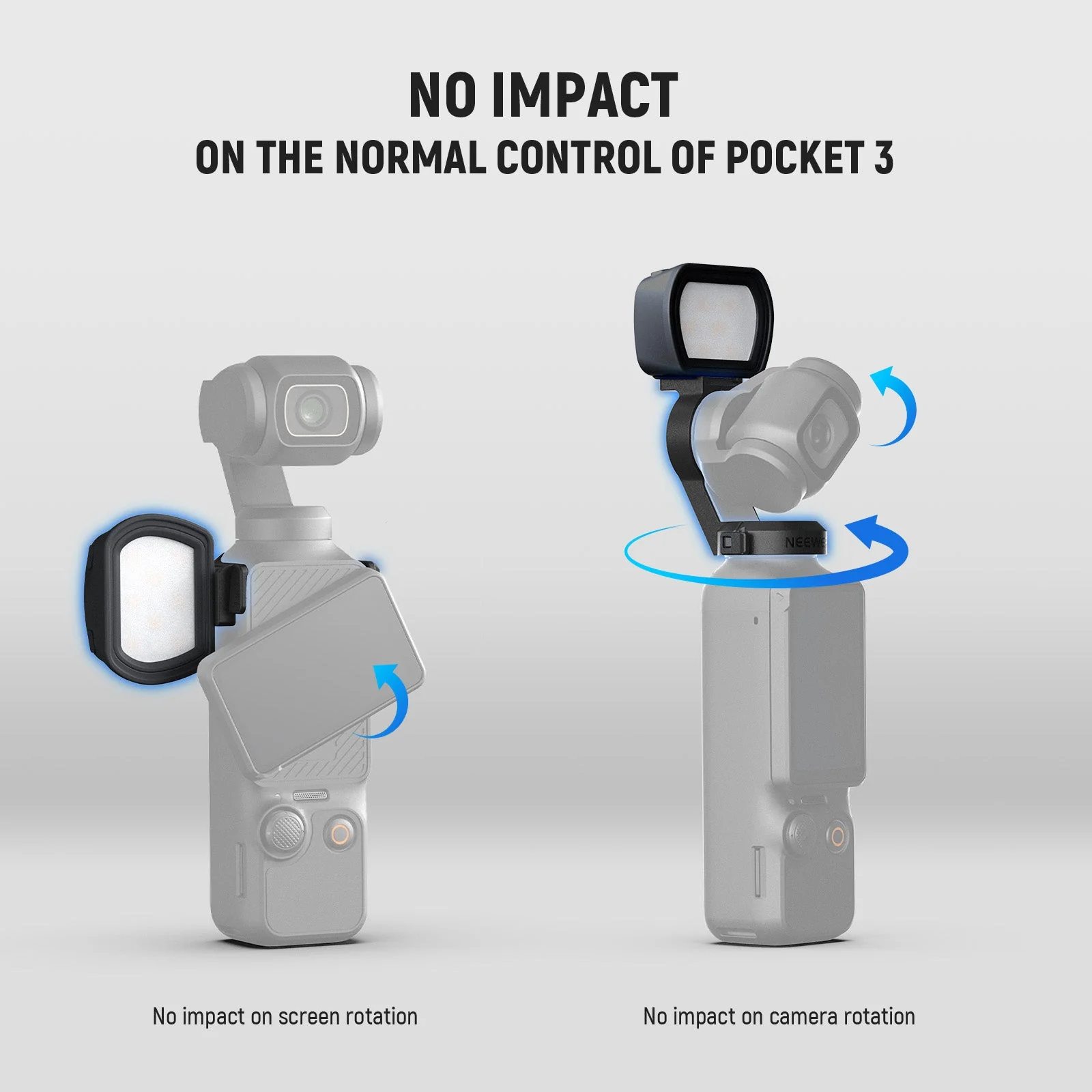 NEEWER BASICS M21C Magnetic RGB Fill Light For DJI OSMO Pocket 3 - Image 7