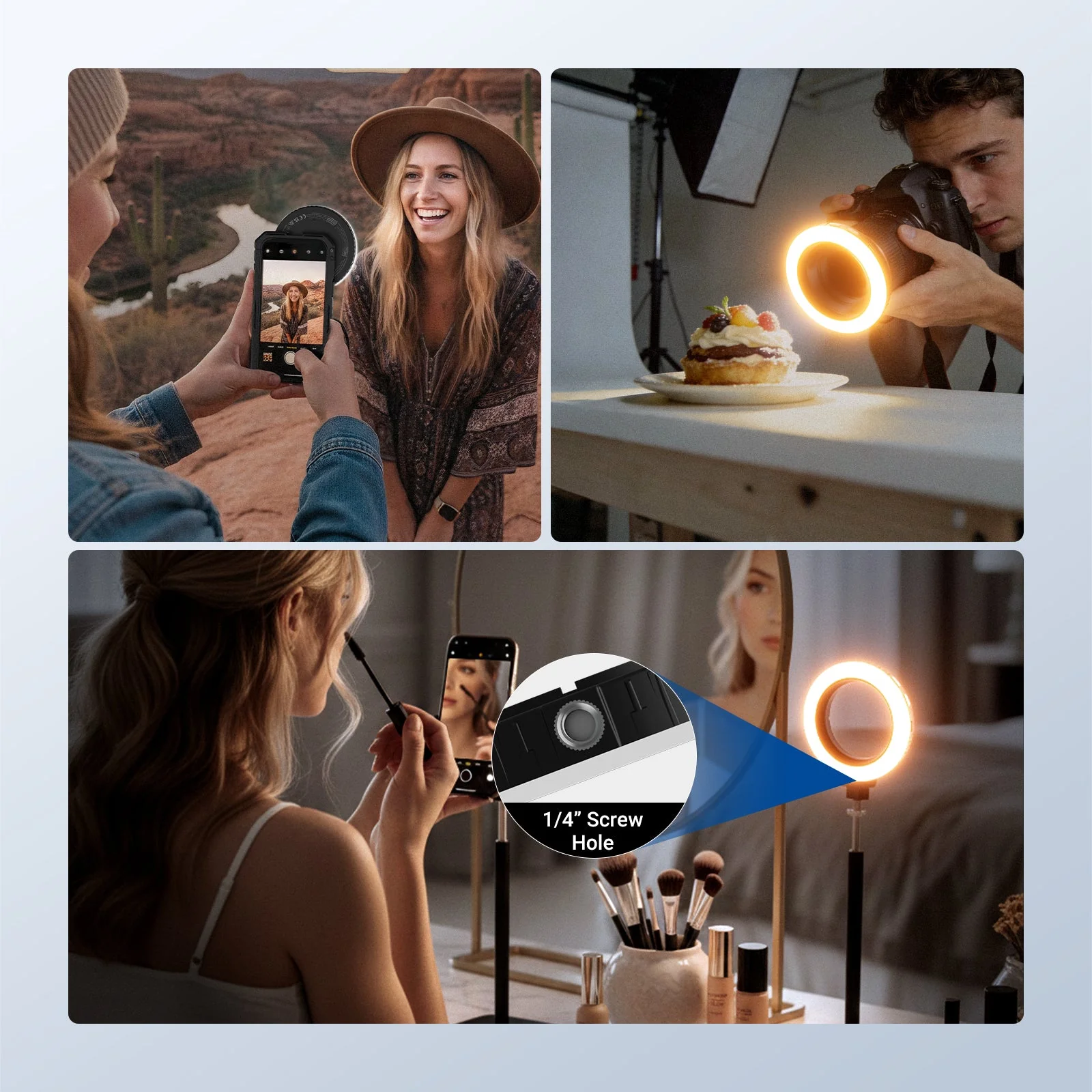 NEEWER BASICS M22 67mm Threaded Ring Light for 67mm Phone Mounts/Cases/Lens - Image 4