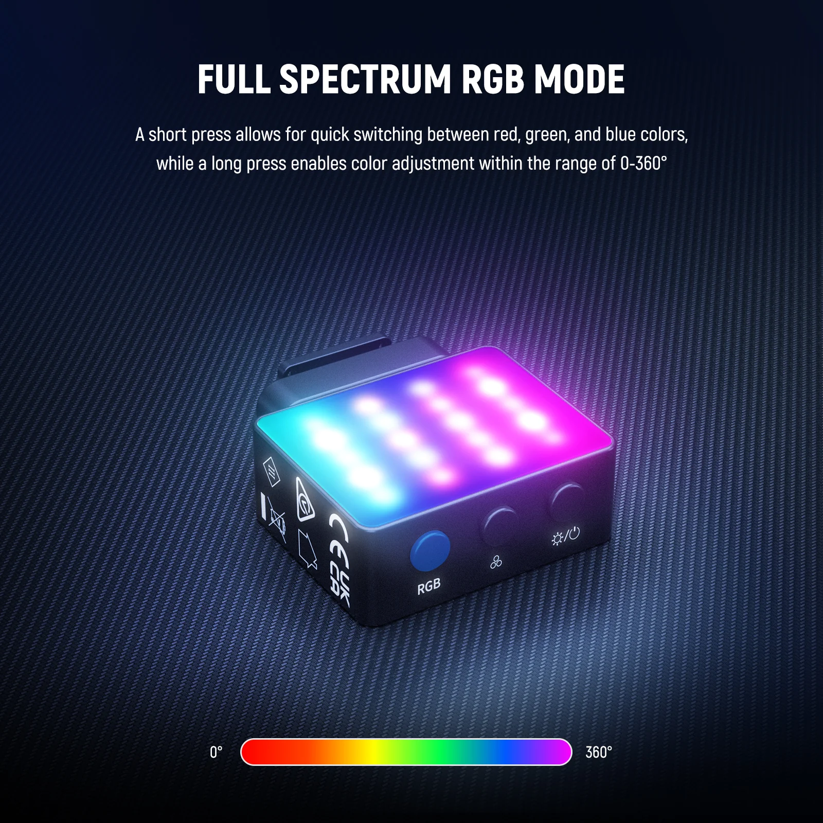 NEEWER BASICS M23 Magnetic RGB Camera Auxiliary Light - Image 3