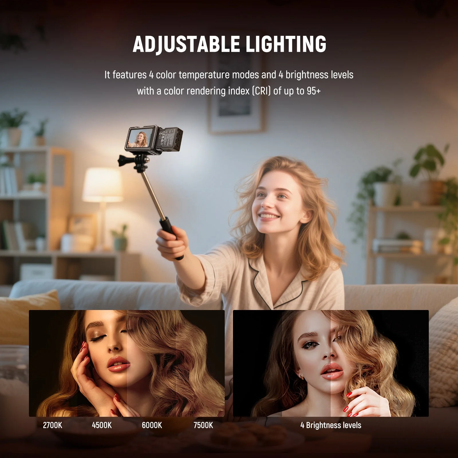 NEEWER BASICS M25/M26 Magnetic LED Light For DJI Osmo Nano Action 3/4/5 Pro - Image 10