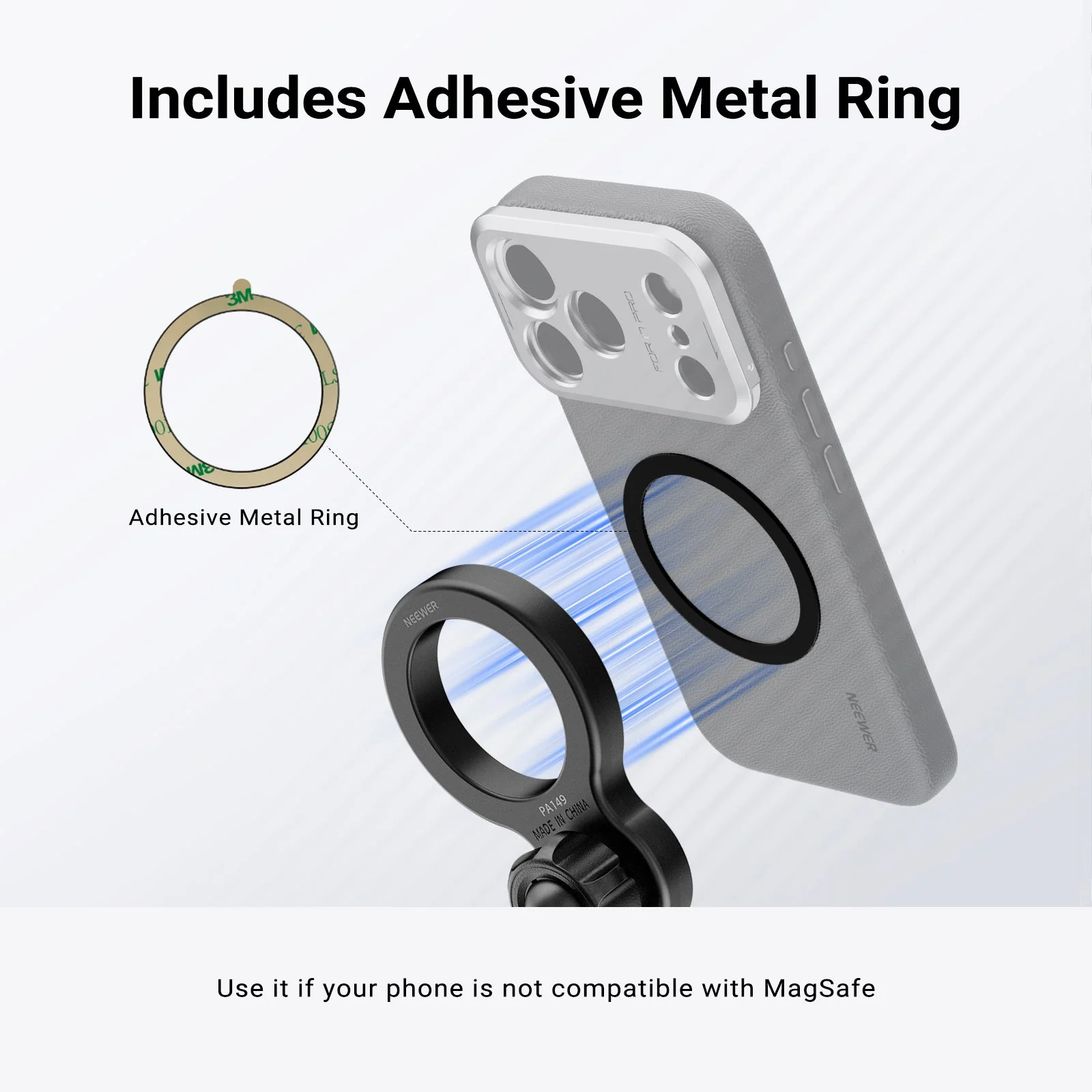 NEEWER BASICS Magnetic Phone Mount Tripod Adapter - Image 4