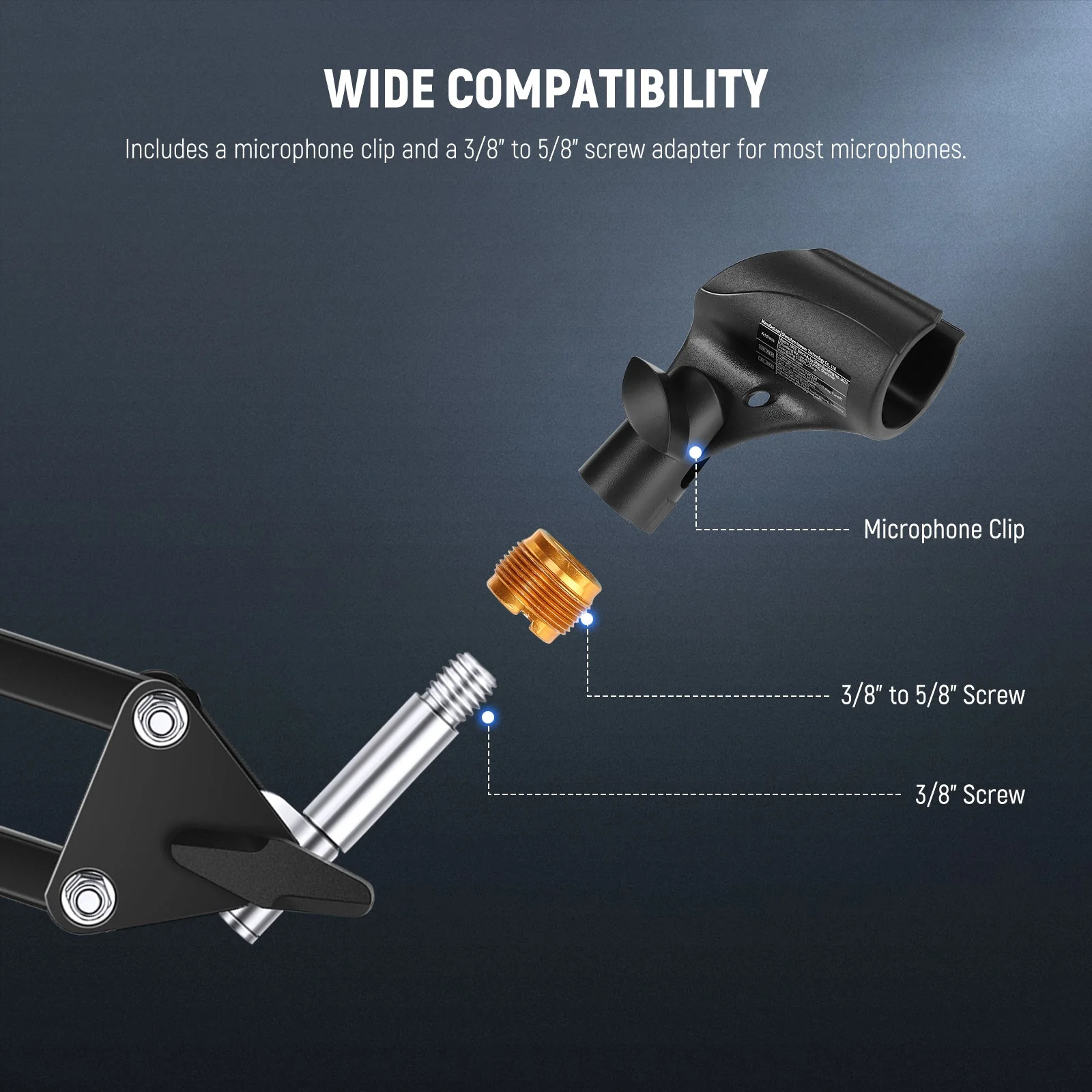 NEEWER BASICS MS019/MS018 Microphone Holder Accessories Kit - Image 10