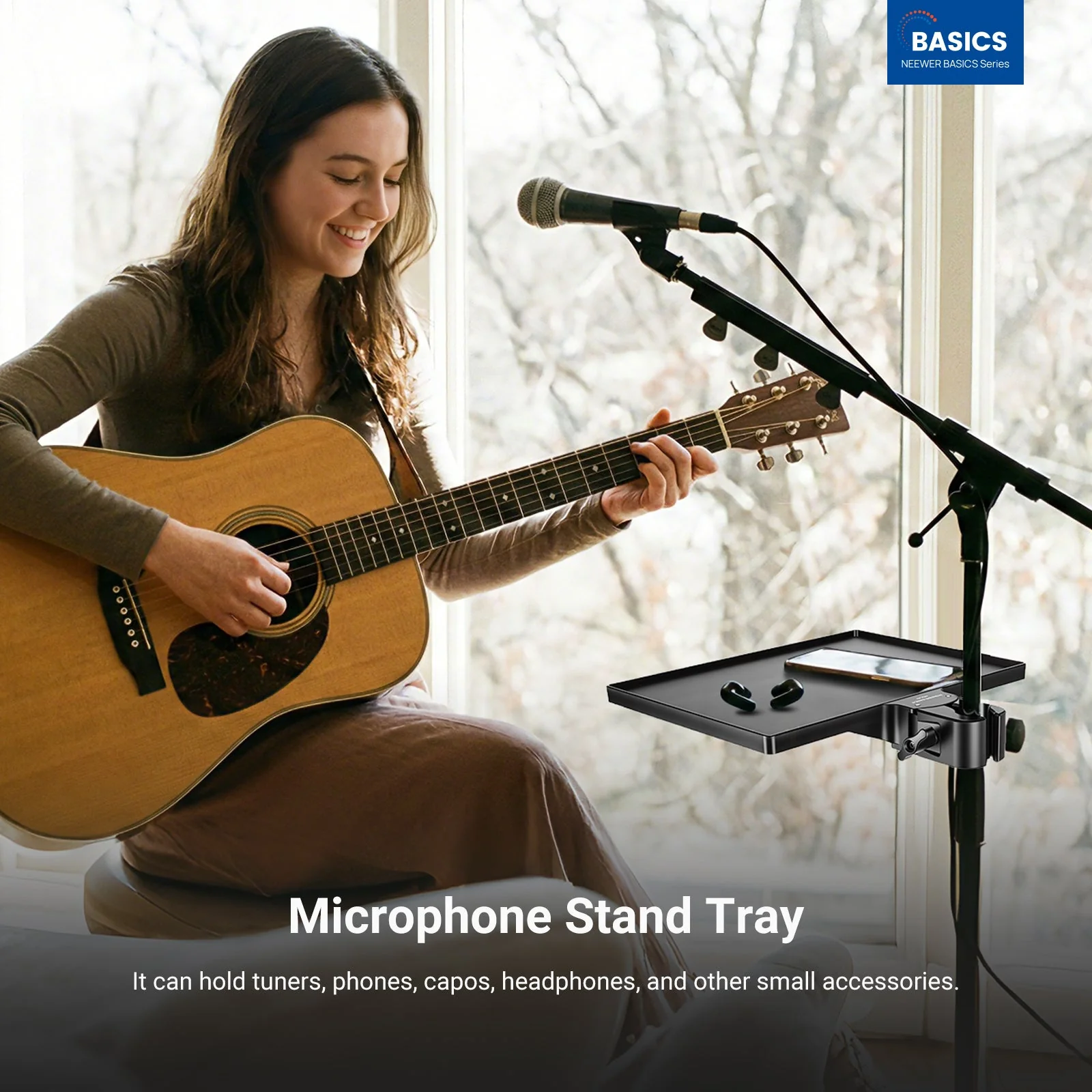 NEEWER BASICS MS047 Microphone Stand Tray - Image 2