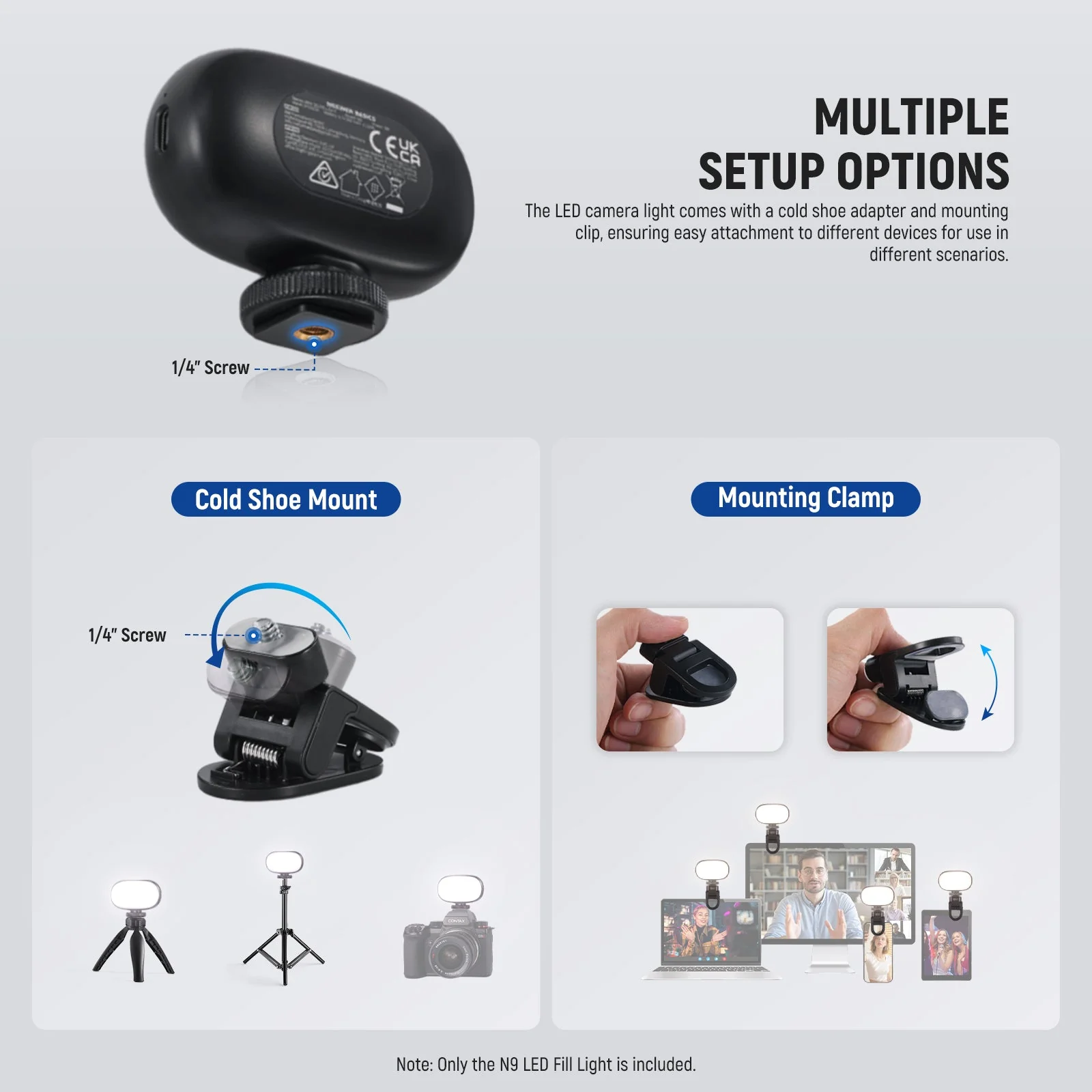 NEEWER BASICS N9 Clip on LED Selfie Light - Image 5