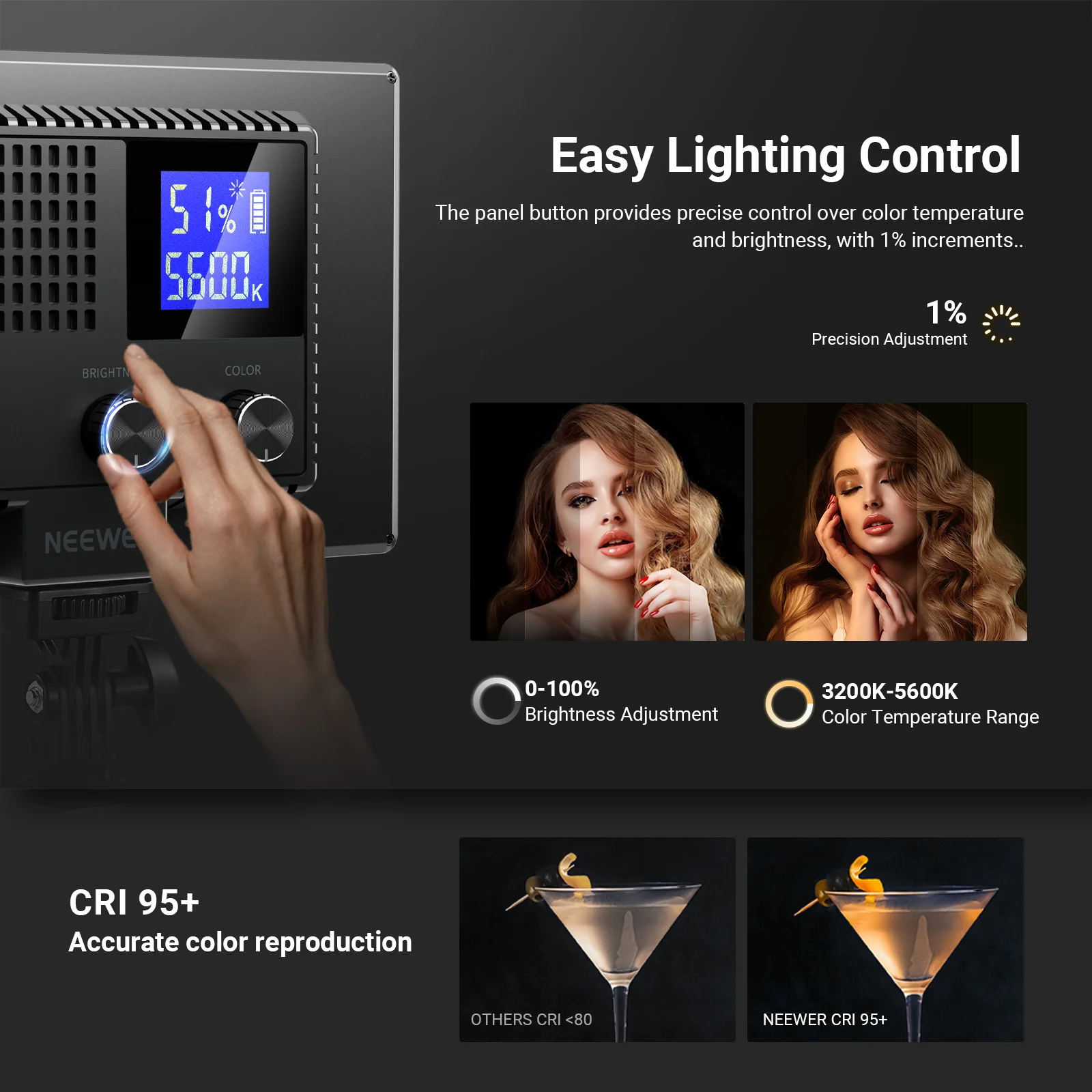 NEEWER BASICS NL-120B Bi-Color LED Panel Light - Image 13