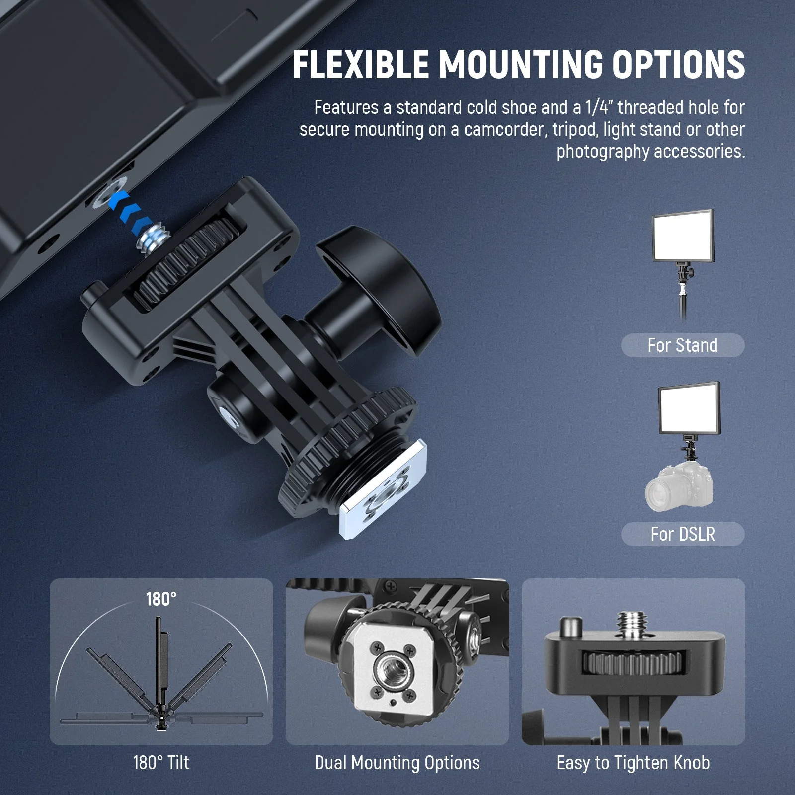 NEEWER BASICS NL-192B 2 Pack Bi-Color LED Video Panel Light Kit - Image 6