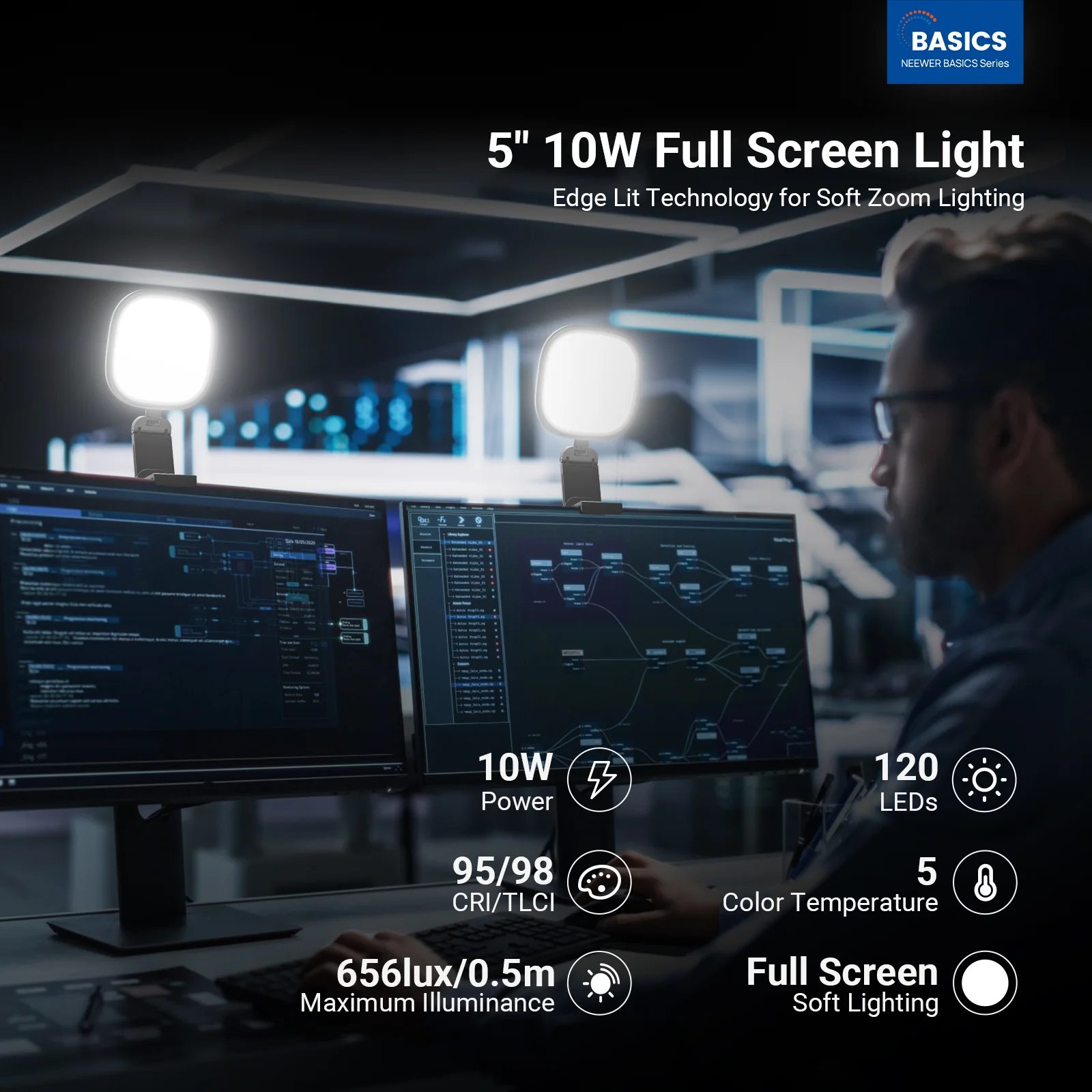 NEEWER BASICS NL10 5" 10W Full Screen Light - Image 11