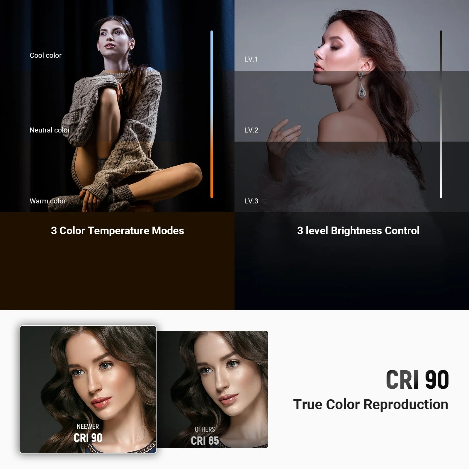 NEEWER NL100B Wireless Selfie Light with Tripod Stand - Image 3
