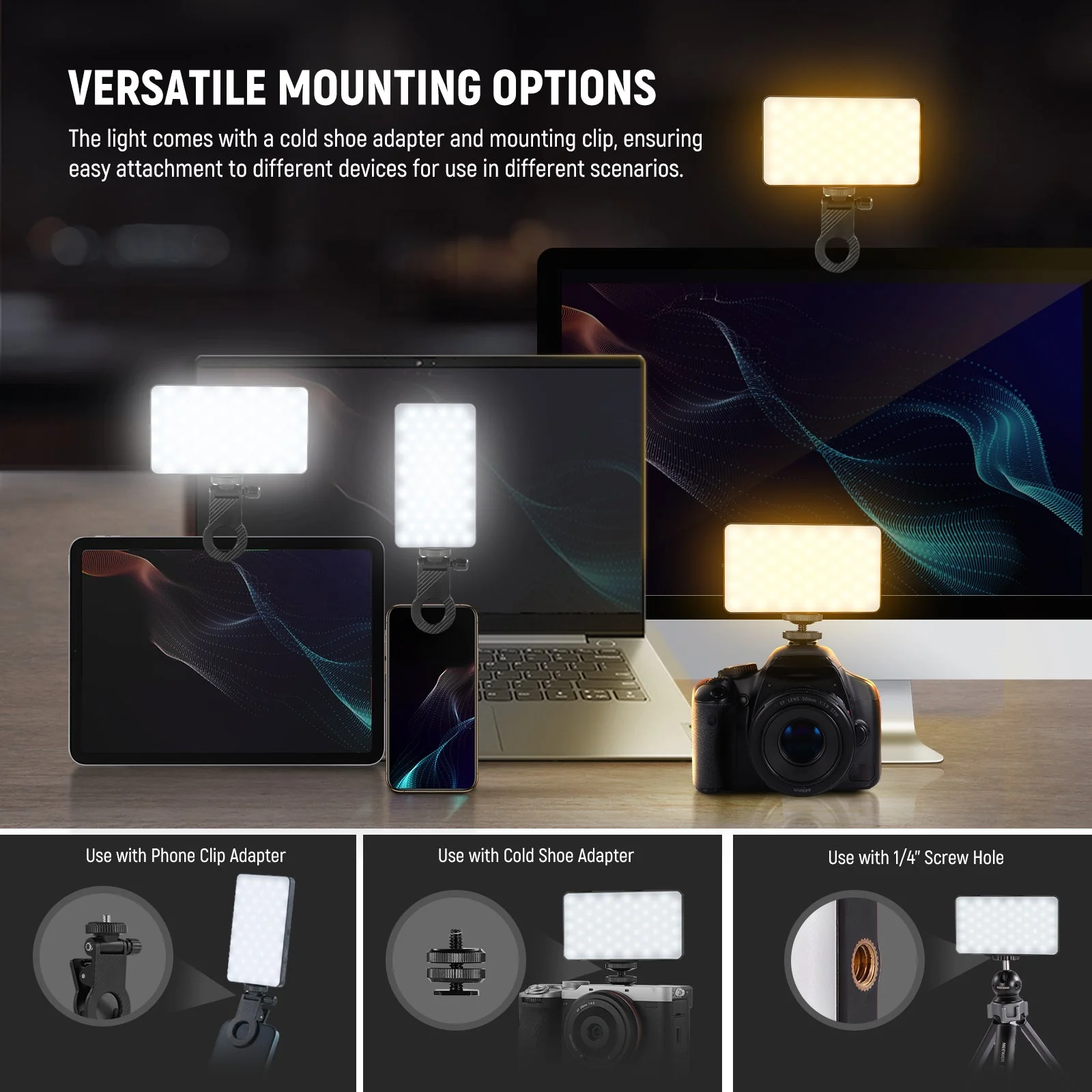 NEEWER BASICS NL129D 5W Magnetic Phone Selfie Light - Image 3