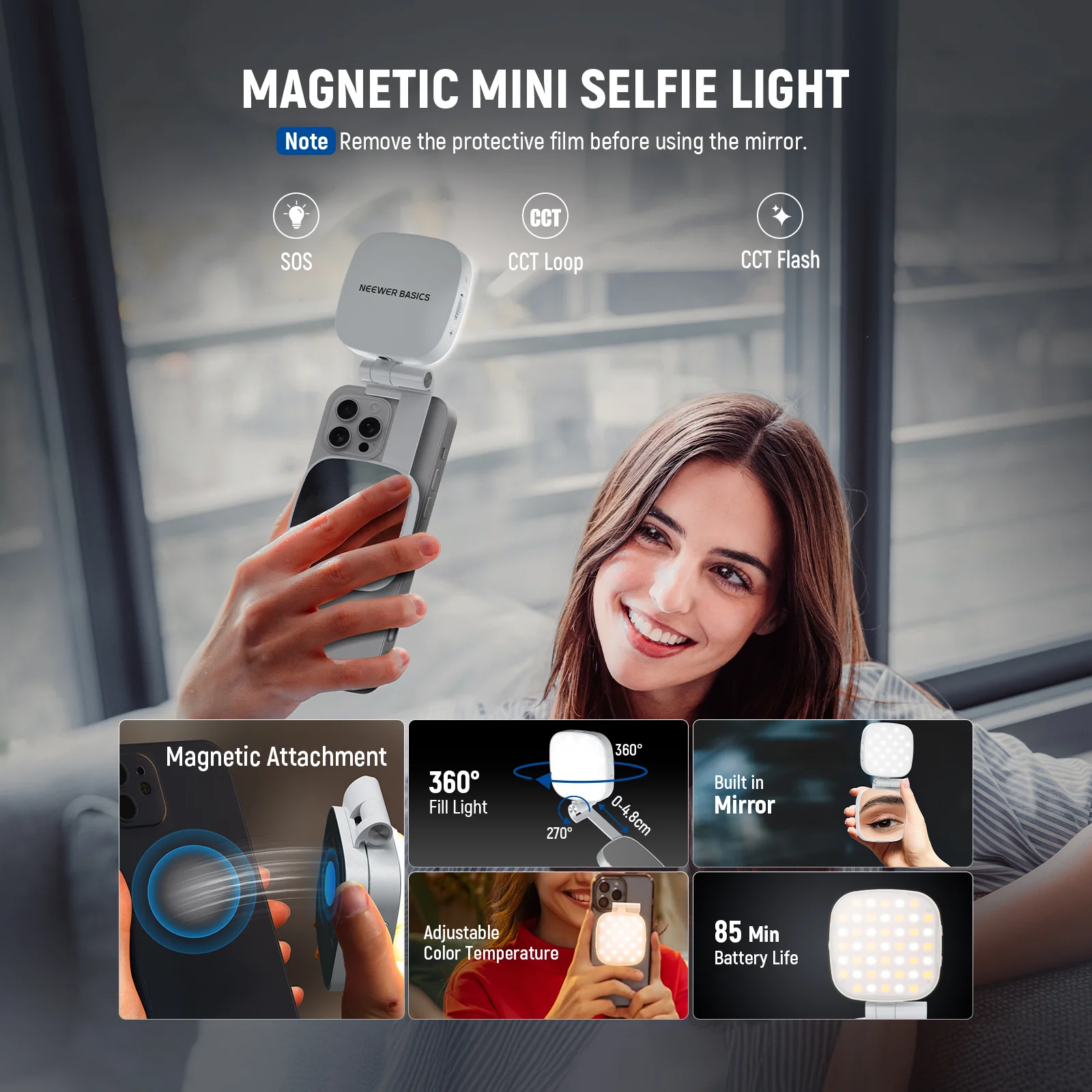 NEEWER BASICS NL45B Magnetic Selfie Light - Image 12