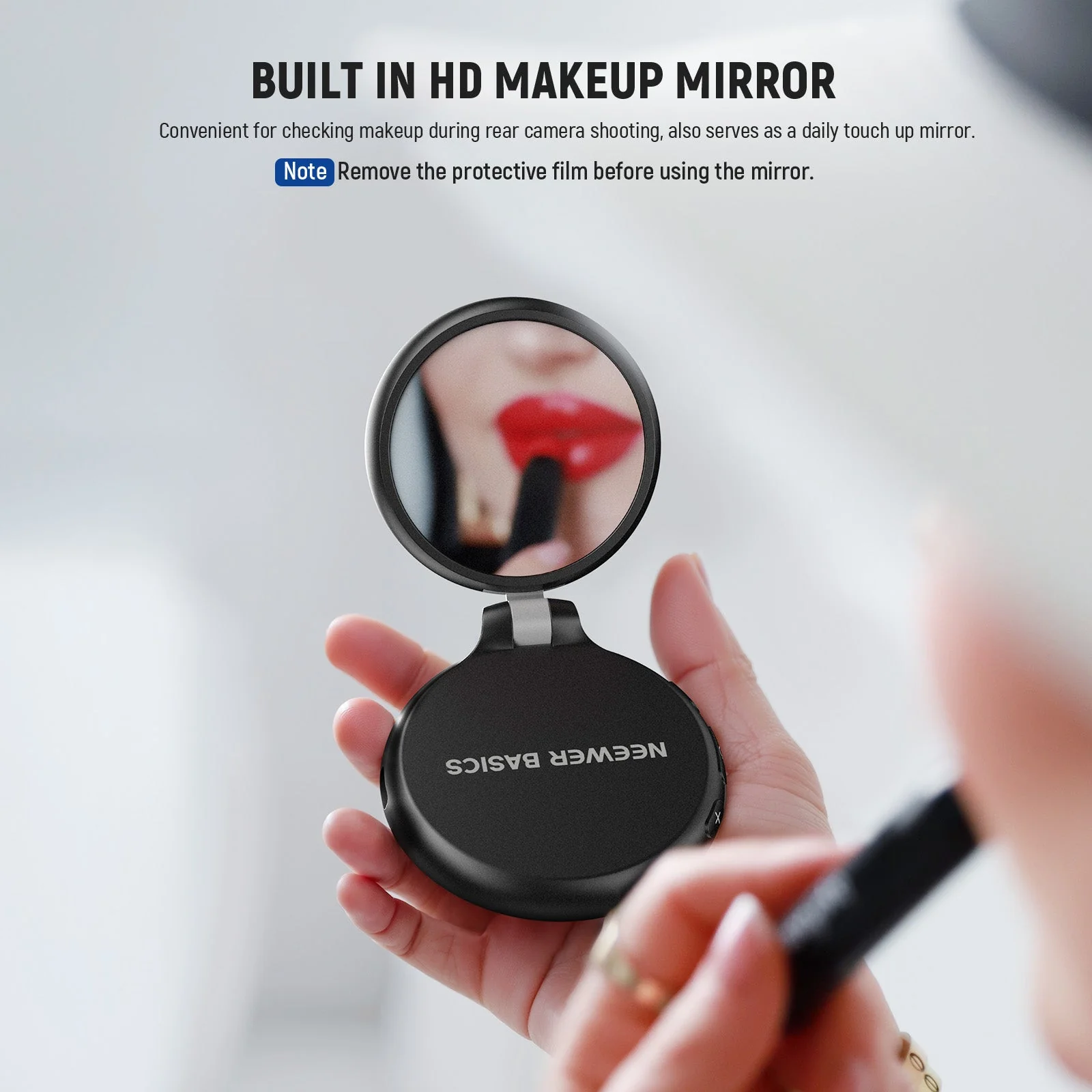 NEEWER BASICS NL48R Magnetic LED Selfie Light with Mirror - Image 5