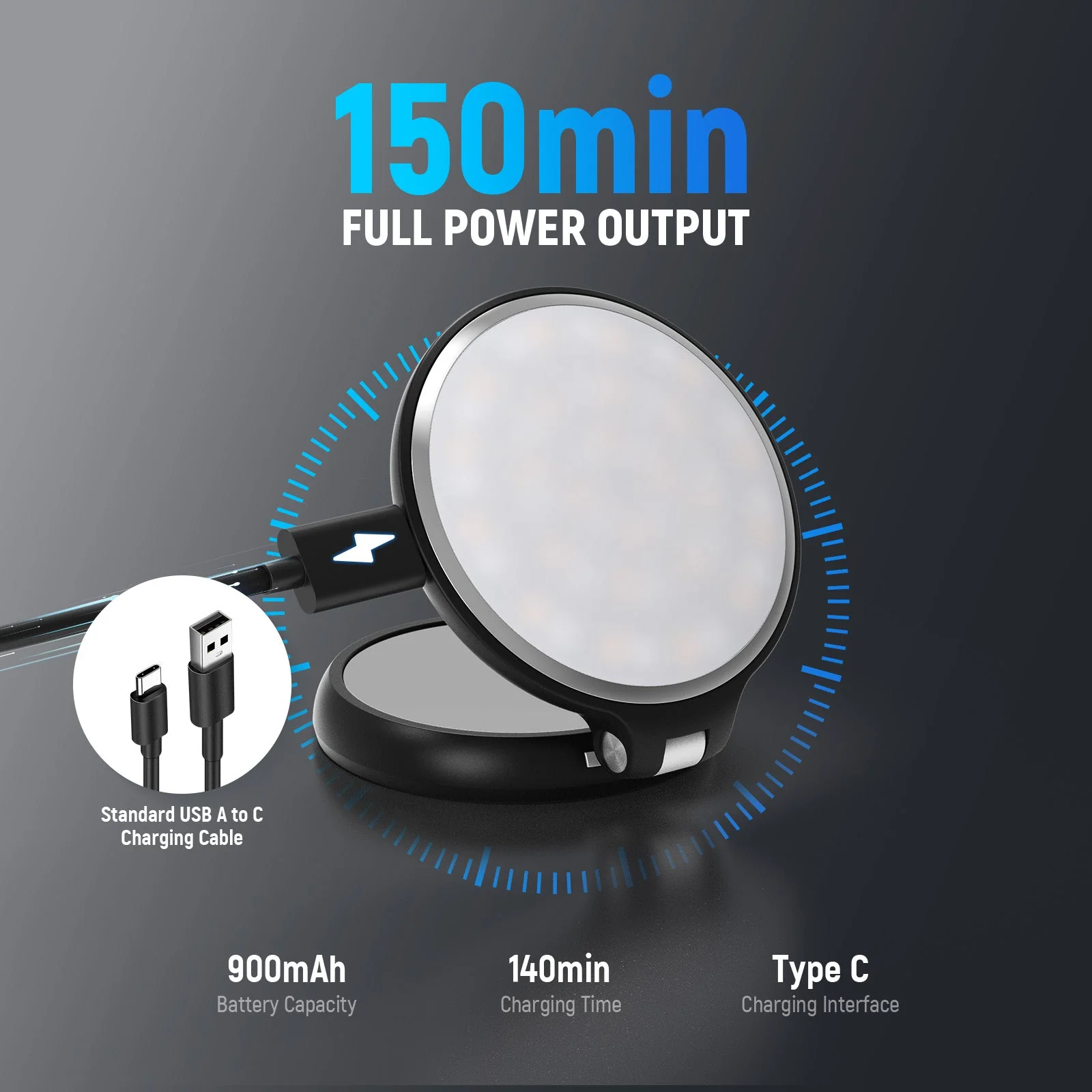 NEEWER BASICS NL48R Magnetic LED Selfie Light with Mirror - Image 7