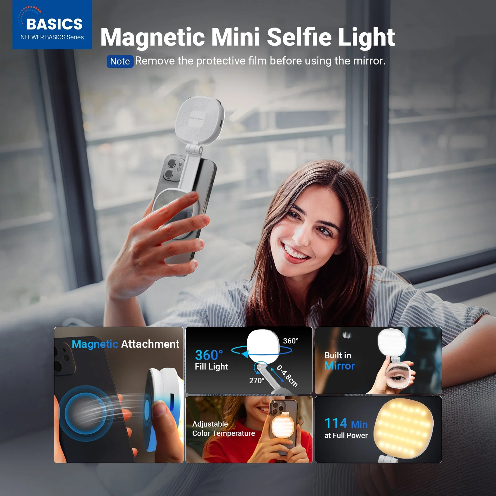 NEEWER BASICS NL72B Magnetic Selfie Light - Image 2