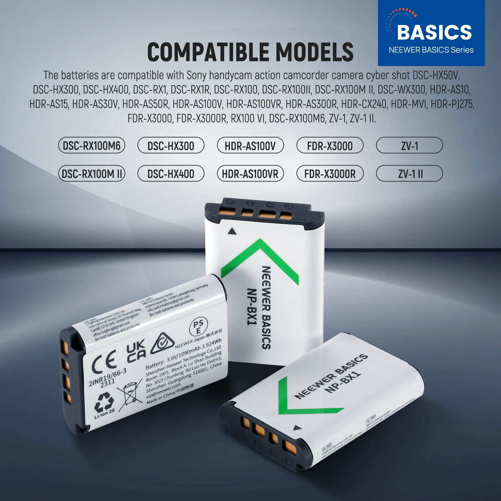 NEEWER BASICS NP-BX1 Replacement Battery Charger Kit for Sony - Image 3
