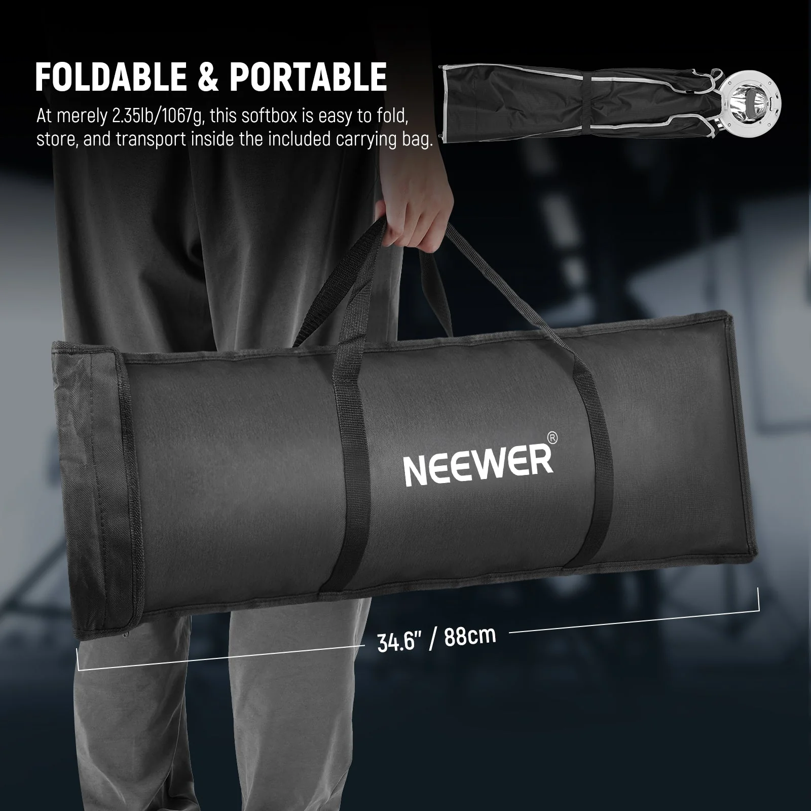 NEEWER BASICS NS60P/NS61P Quick Release Strip Softbox with Grid - Image 17