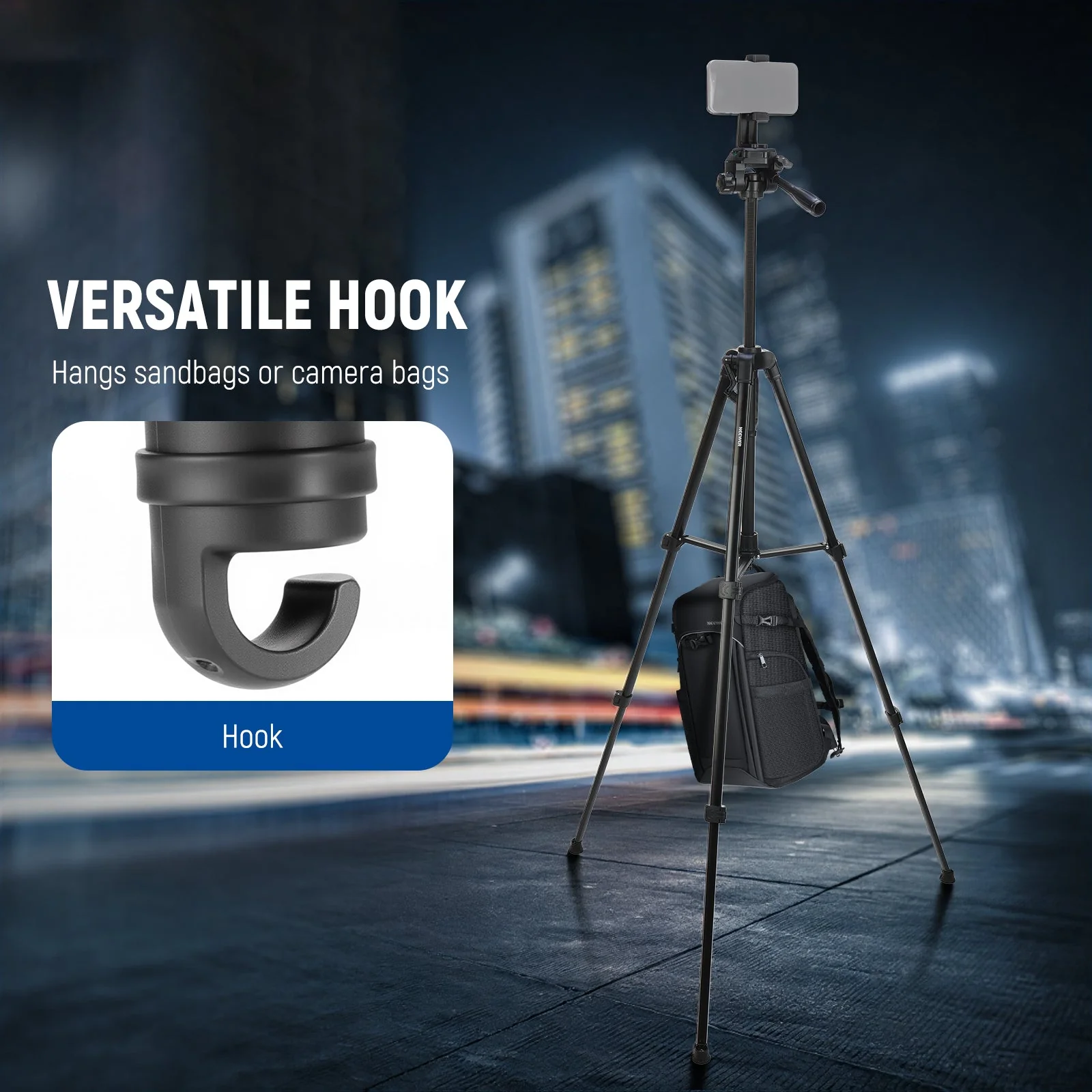 NEEWER BASICS PA056 Phone Tripod Vlogging Kit with RGB Light & Wireless Mic - Image 7
