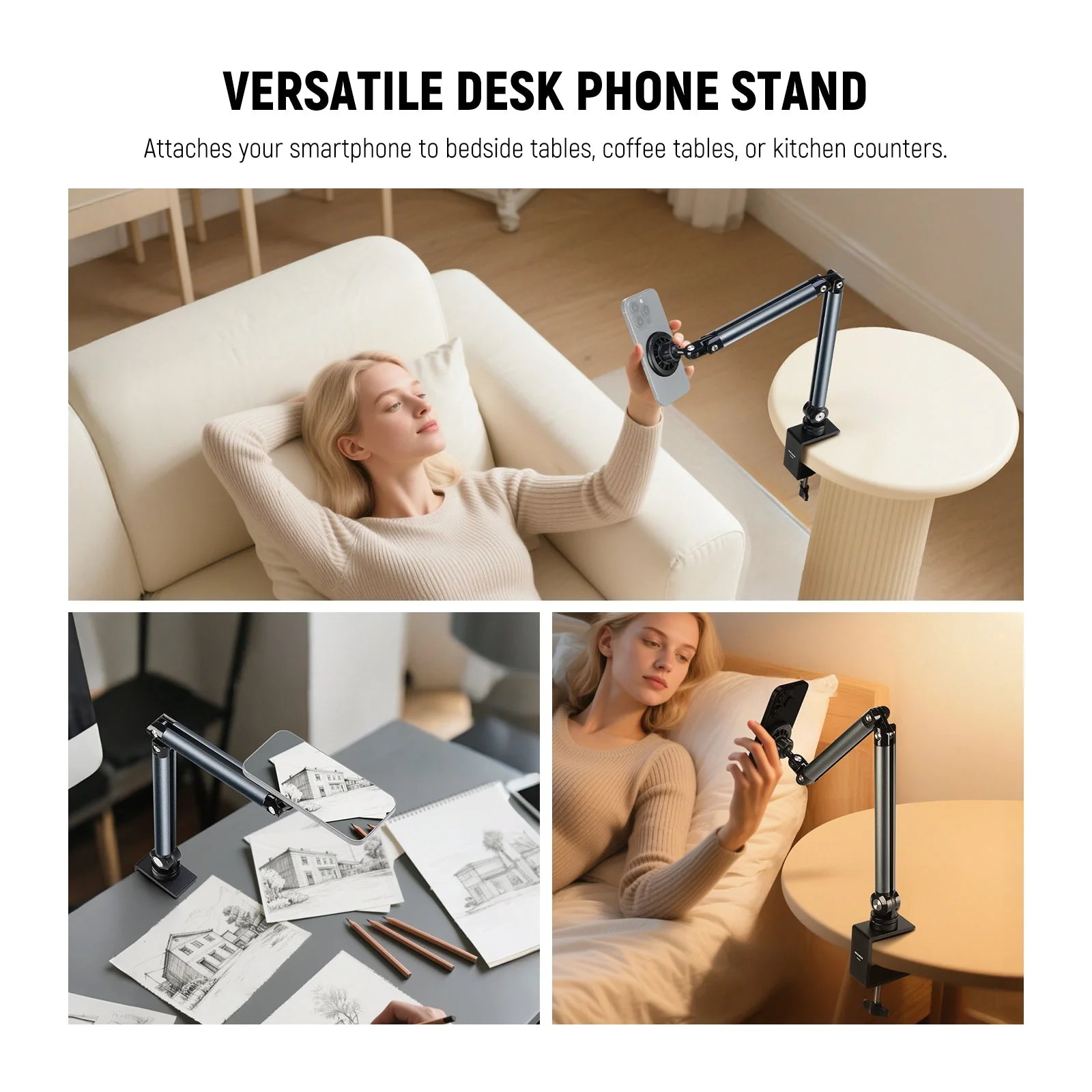NEEWER BASICS PA089 Magnetic Desk Phone Stand - Image 6