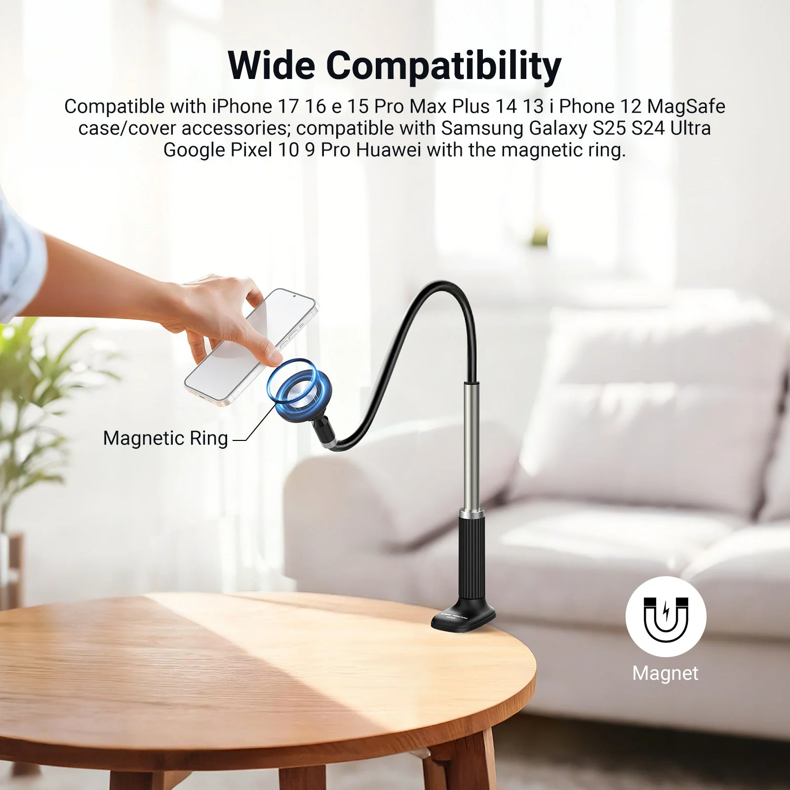 NEEWER BASICS PA151 Magnetic Flexible Phone Stand - Image 3