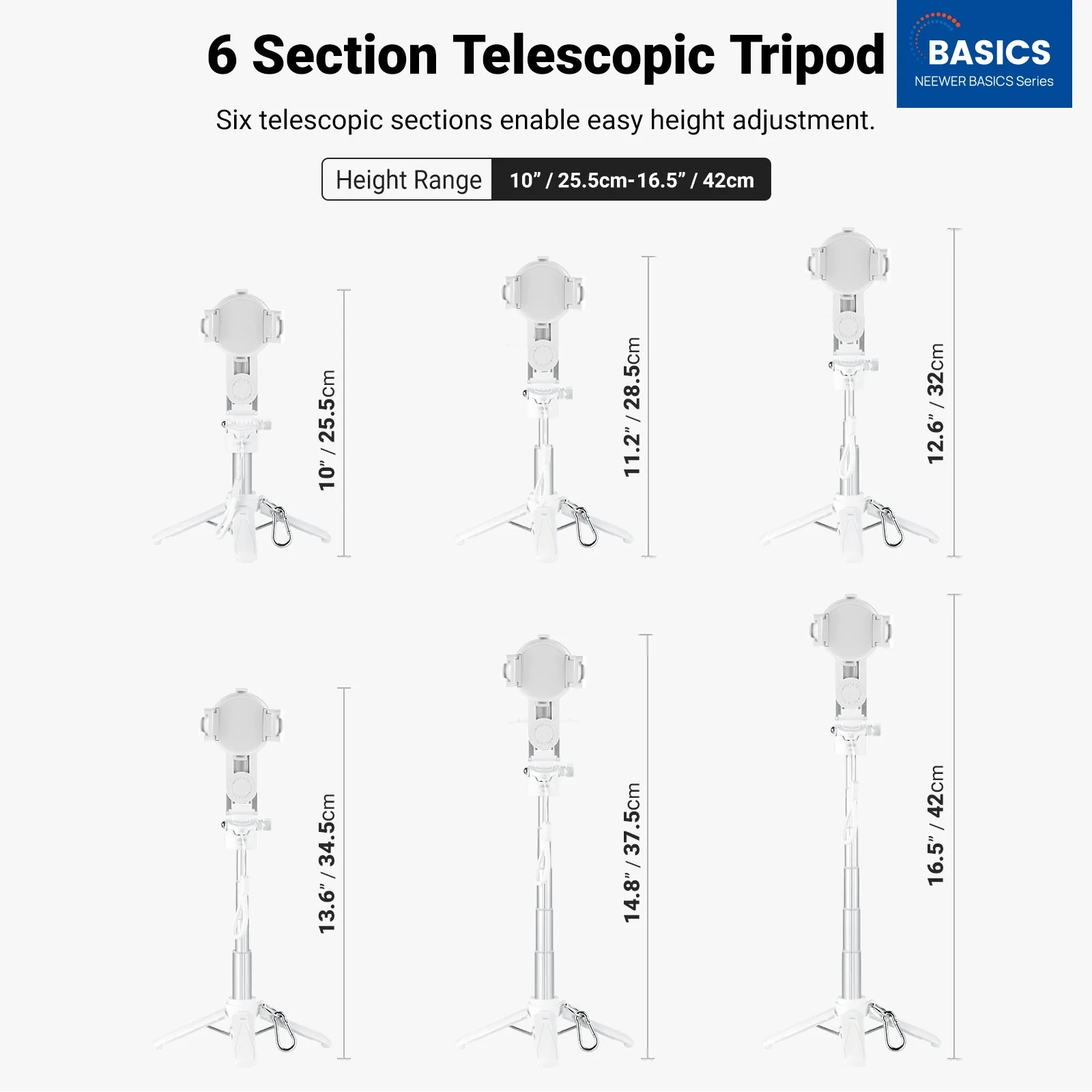 NEEWER BASICS PA985 Magnetic Selfie Stick Tripod - Image 10