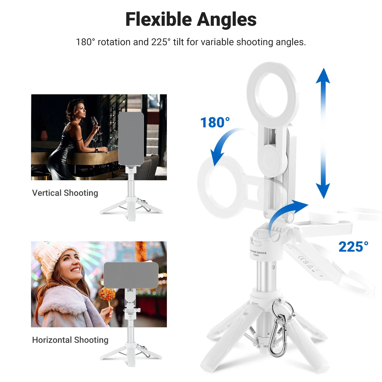 NEEWER BASICS PA985 Magnetic Selfie Stick Tripod - Image 13