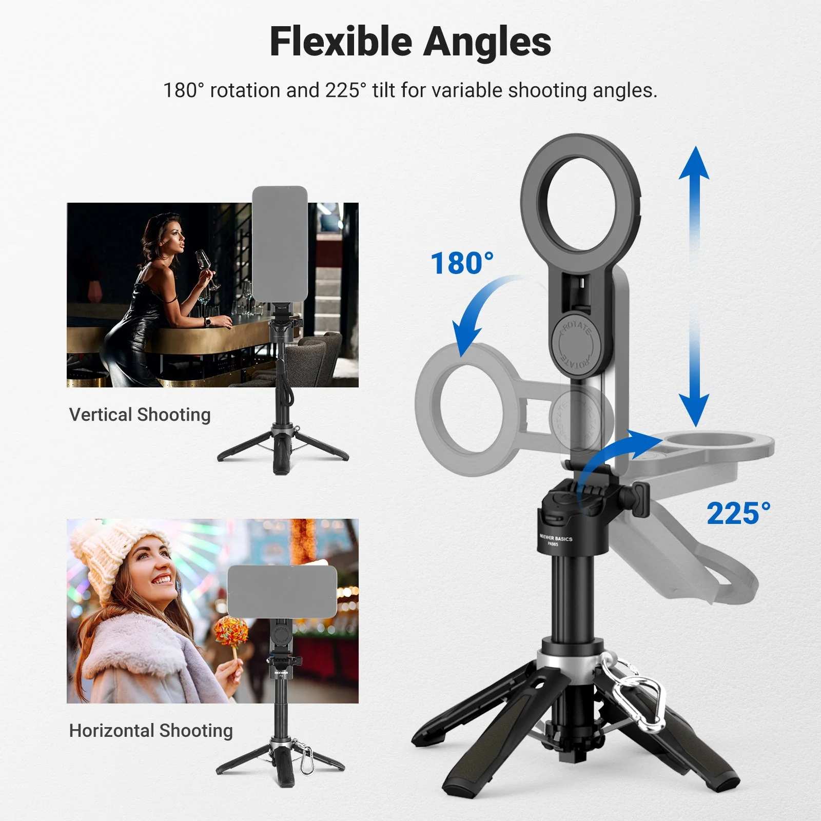 NEEWER BASICS PA985 Magnetic Selfie Stick Tripod - Image 5
