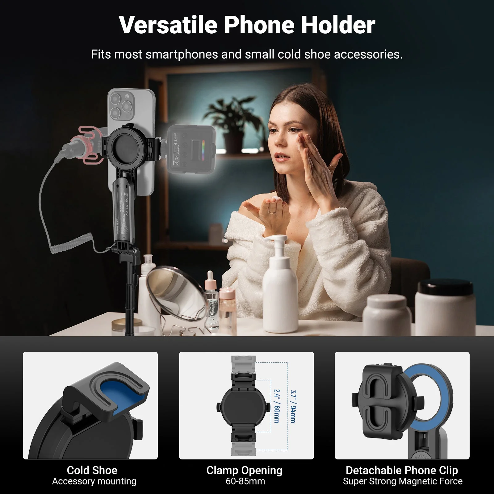 NEEWER BASICS PA985 Magnetic Selfie Stick Tripod - Image 6