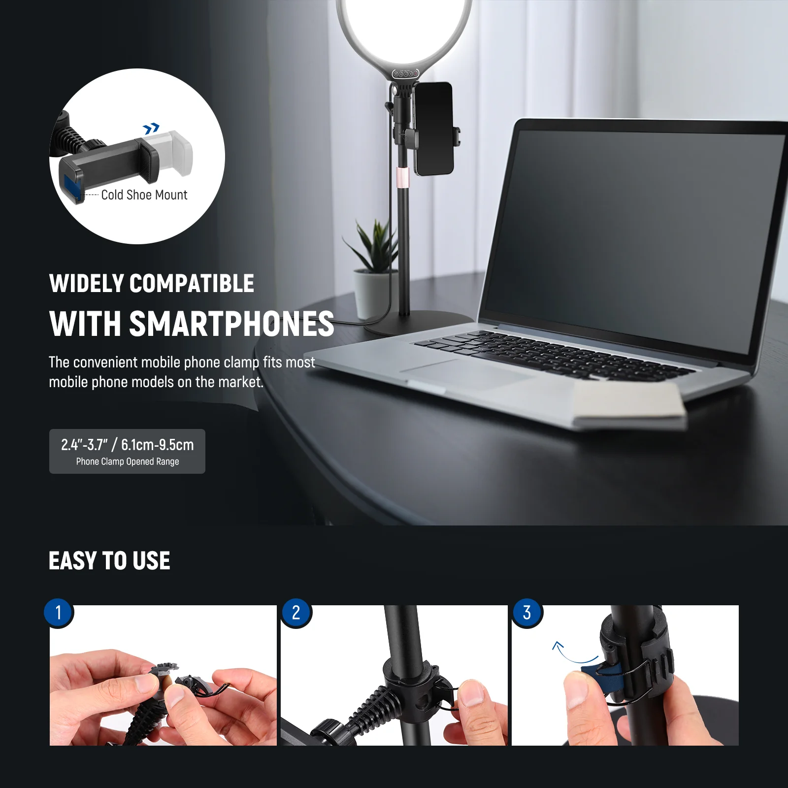 NEEWER BASICS R10 10.5" Desktop Ring Light - Image 14